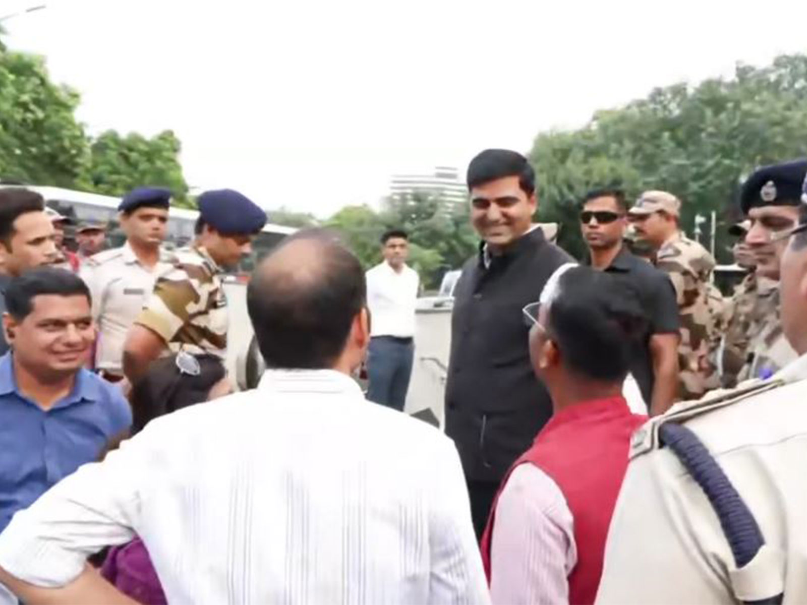  Delhi Police Commissioner Anurag Kumar reviewing preparations (Photo/ANI)