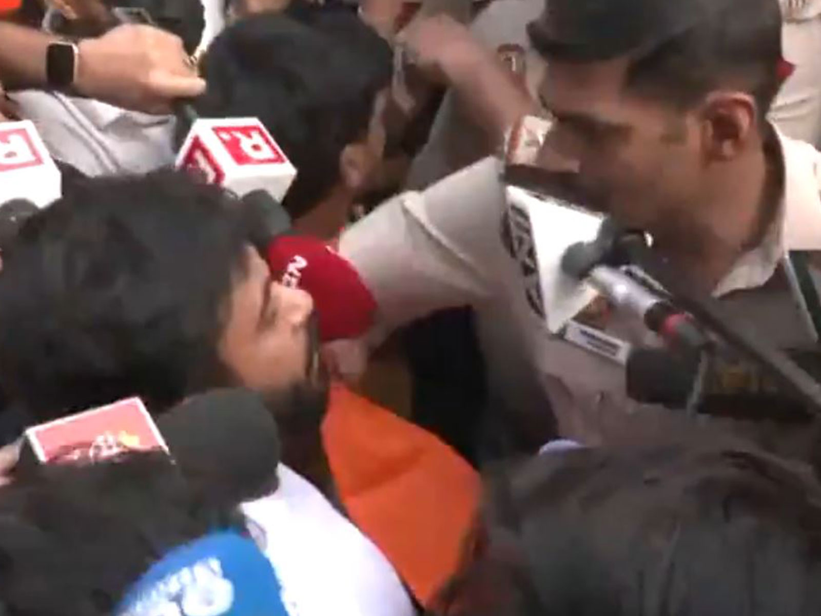 CJP activist Abhijeet Dipke was detained ahead of Tiranga rally (Photo/ANI)
