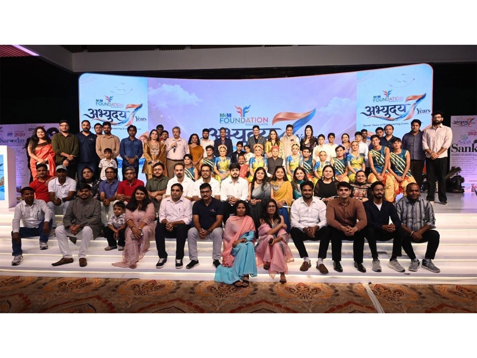 M3M Group family members with M3M Foundation team and We are One dance group members
