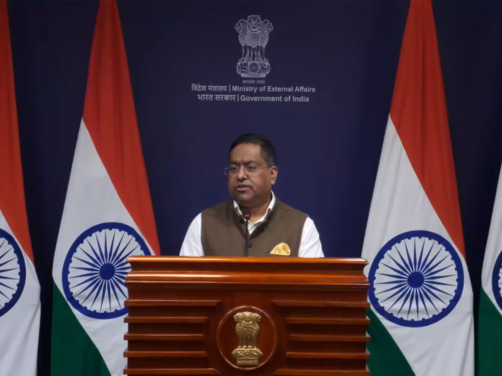 MEA Spokesperson Randhir Jaiswal (Photo/ANI)