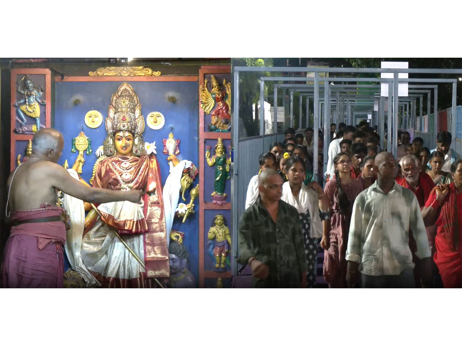 Devotees rush for darshan of Goddess Kanaka Durga in Vijayawada (Photo/ANI)