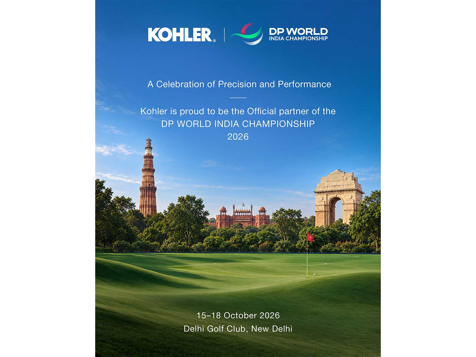 Kohler Announces Official Partnership with DP World India Championship 2026