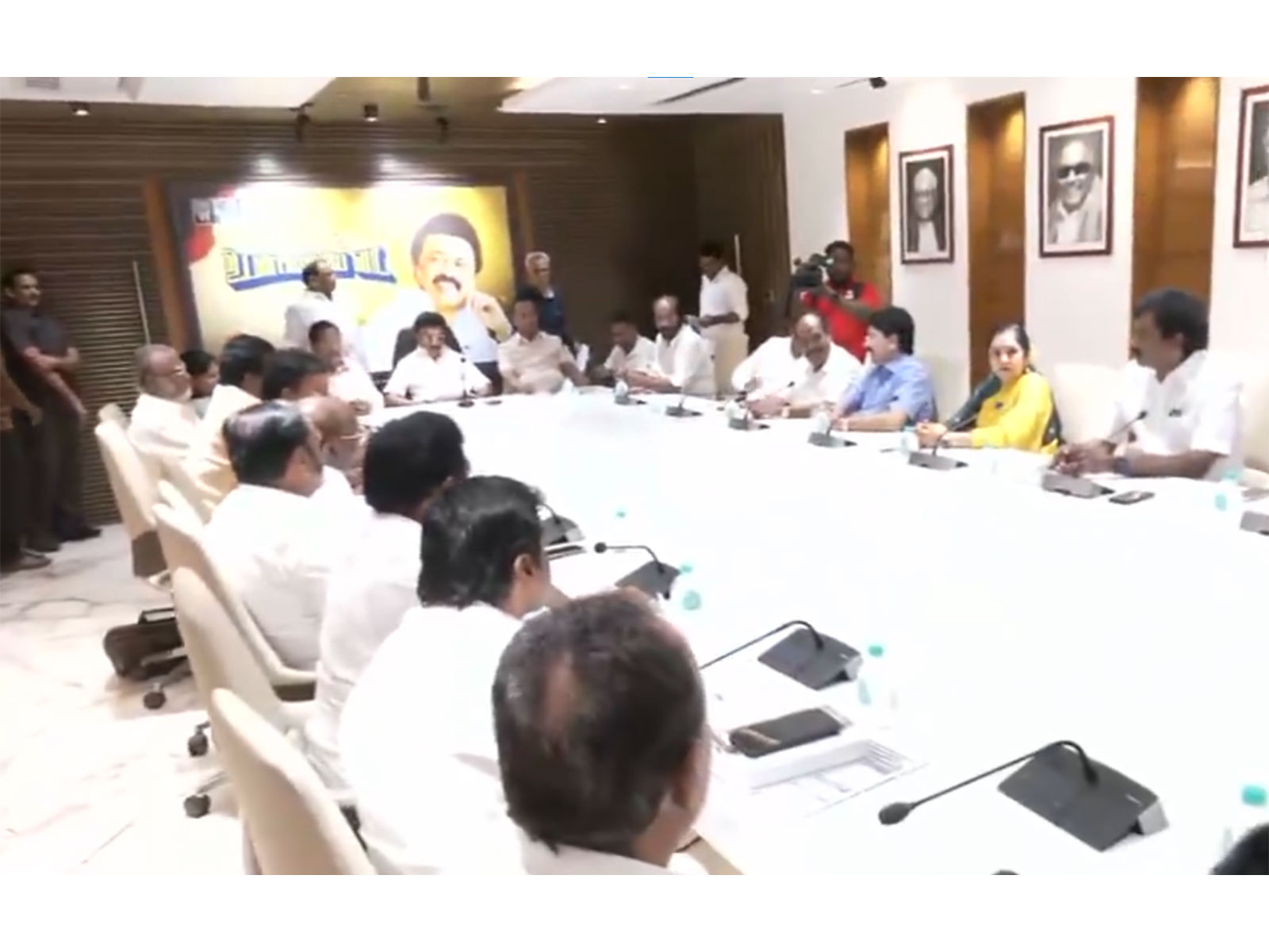 DMK chief MK Stalin chairs party meeting (Photo/ANI)