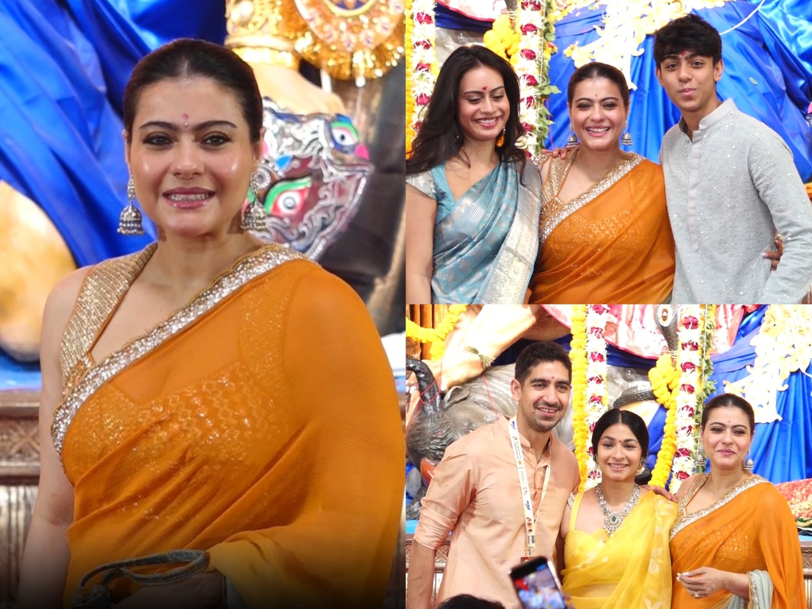 Kajol, Nysa Devgn, Yug Devgn, Ayan Mukerji and Tanishaa (Photo/ANI)