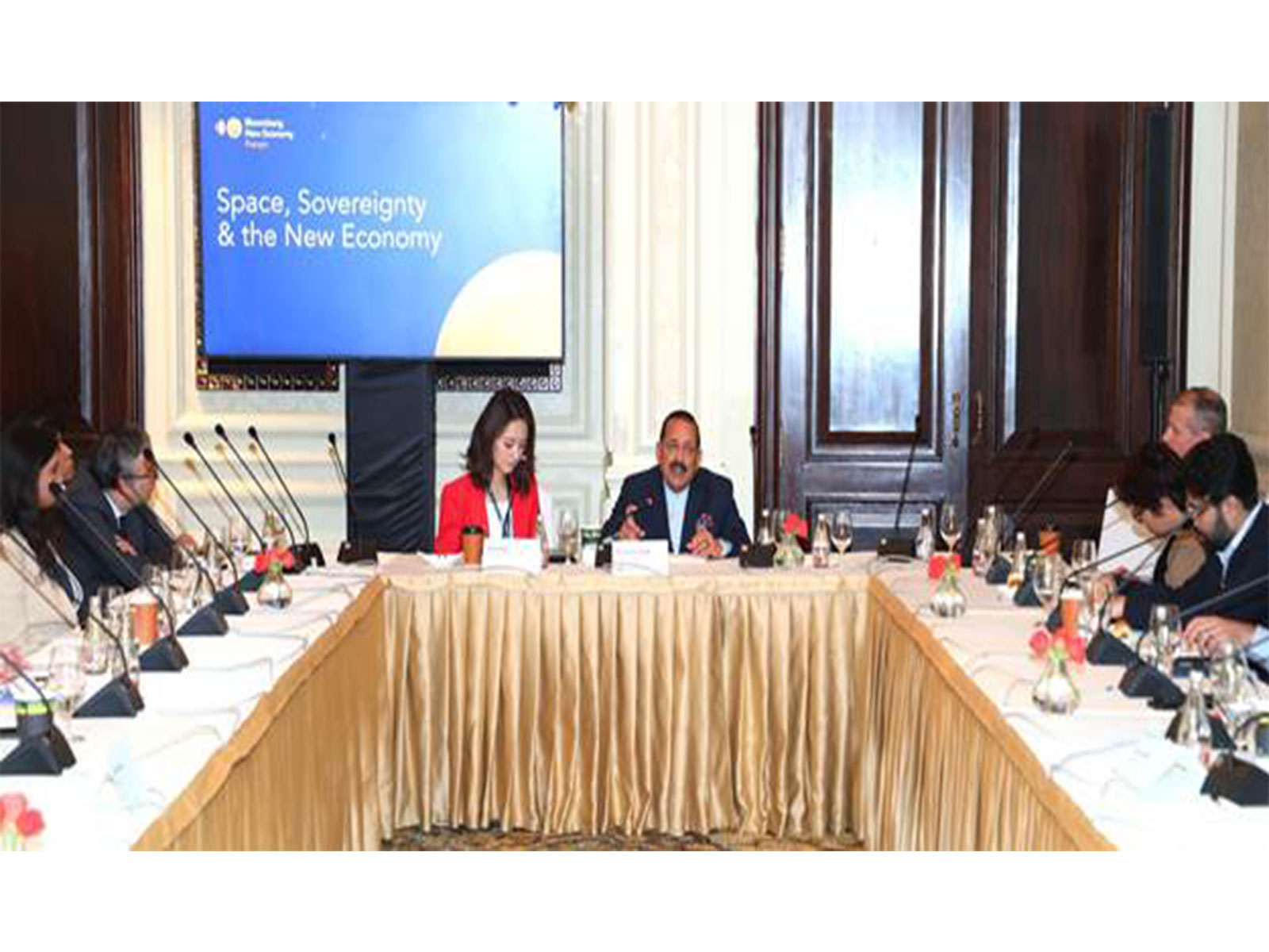 Union Minister Jitendra Singh speaking at a Roundtable organised by Bloomberg New Economy Forum (Photo/ANI)