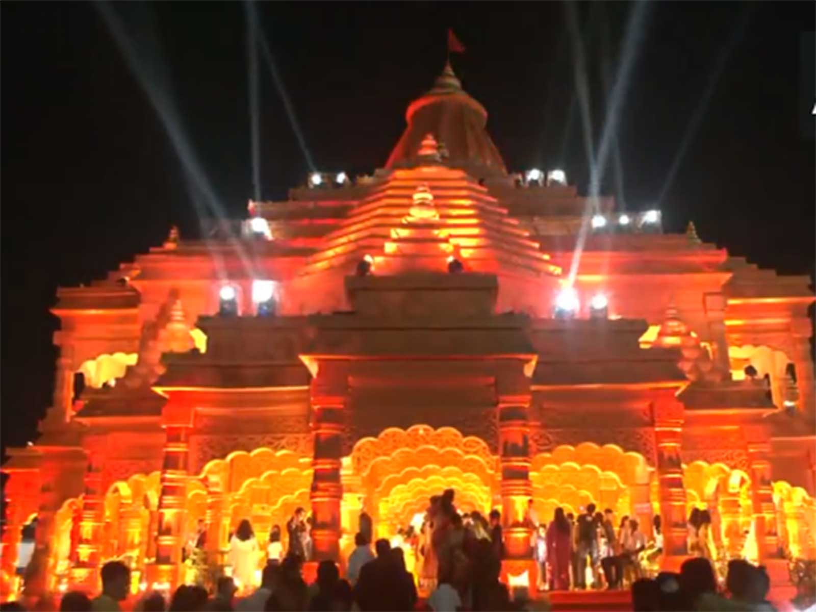 urga Puja pandal in Siliguri showcases a replica of the Ram Temple in Ayodhya (Photo/ANI)