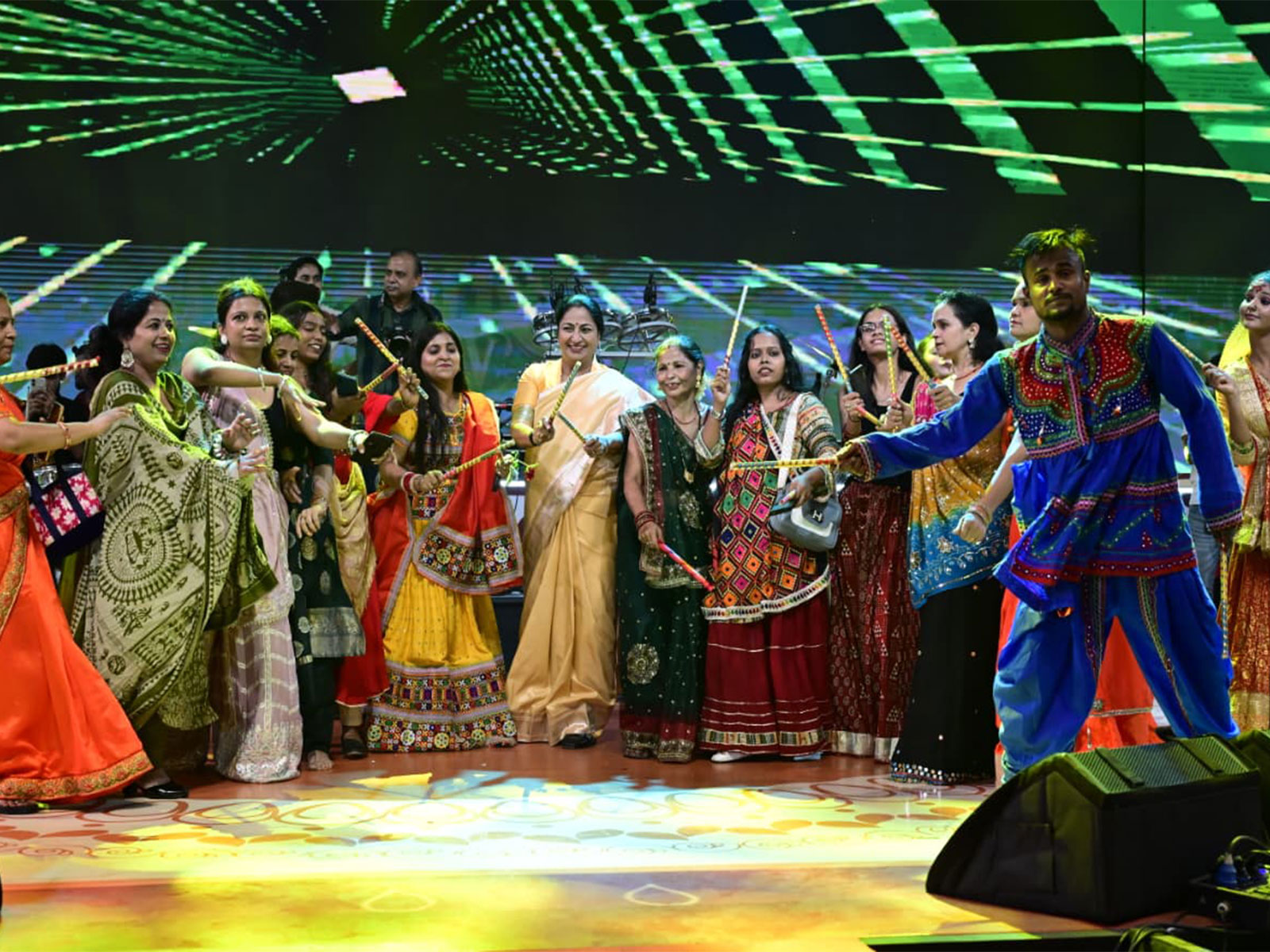 Delhi Chief Minister at Dandiya night celebration (Photo/ANI)