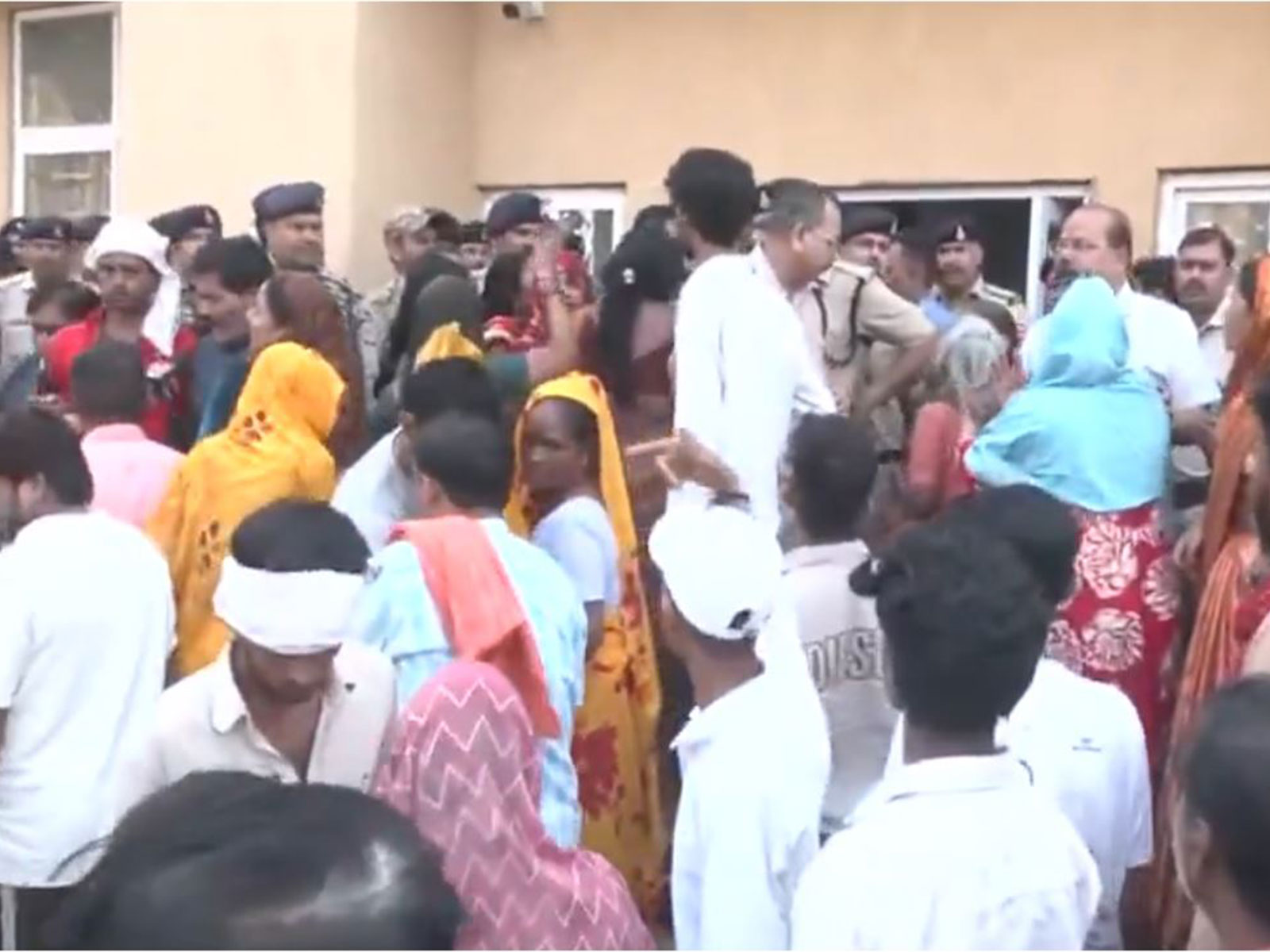 Visuals from JAH Hospital, where post-mortems of 14 accident victims are underway (Photo/ANI)