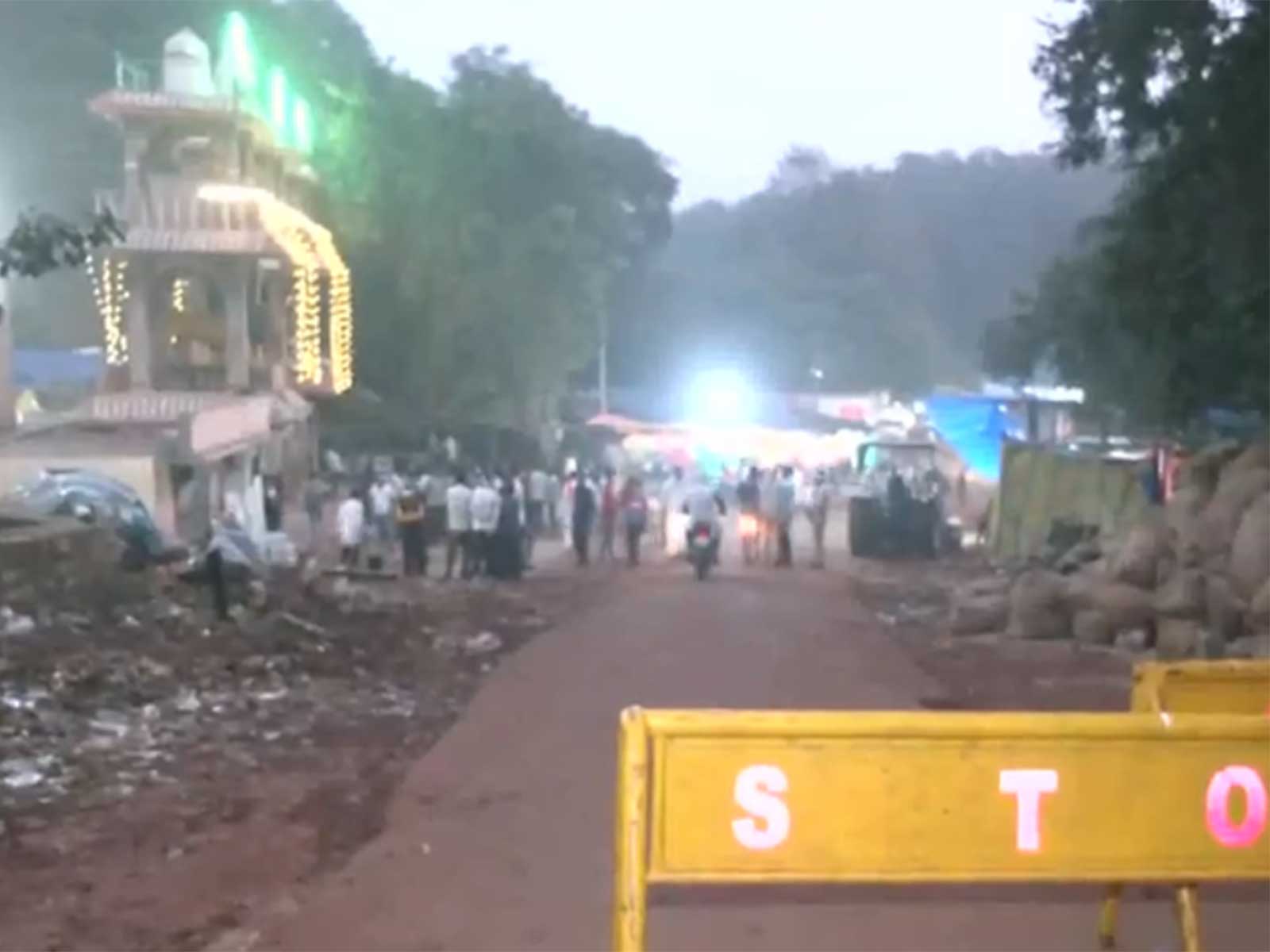 Visual show area near Sheetla Mata Temple where a truck ran over several people (Photo/ANI)
