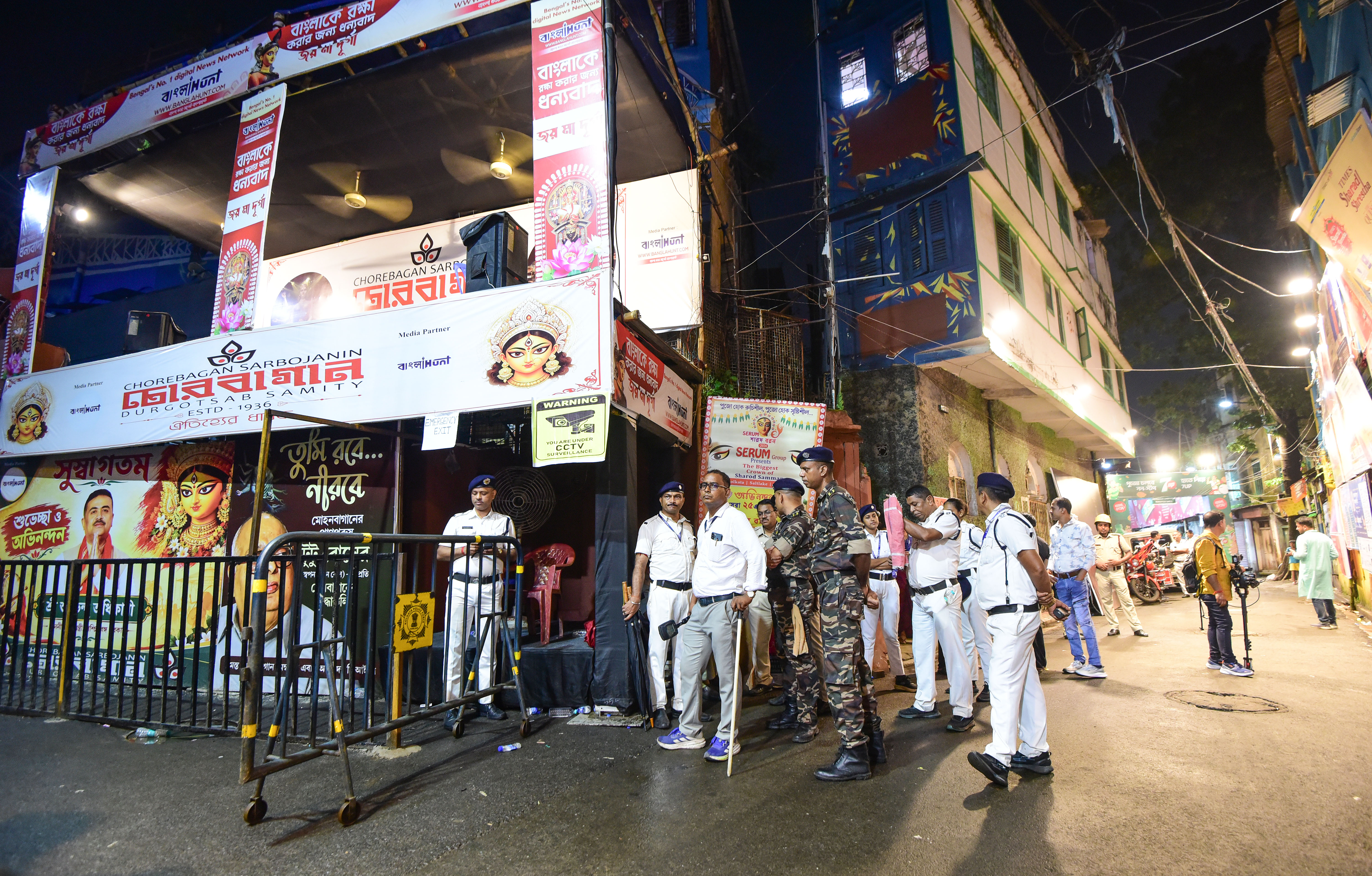 Visuals after stampede at the Chorbagan Sarbojanin Durga Puja pandal in North Kolkata (Photo/ANI)