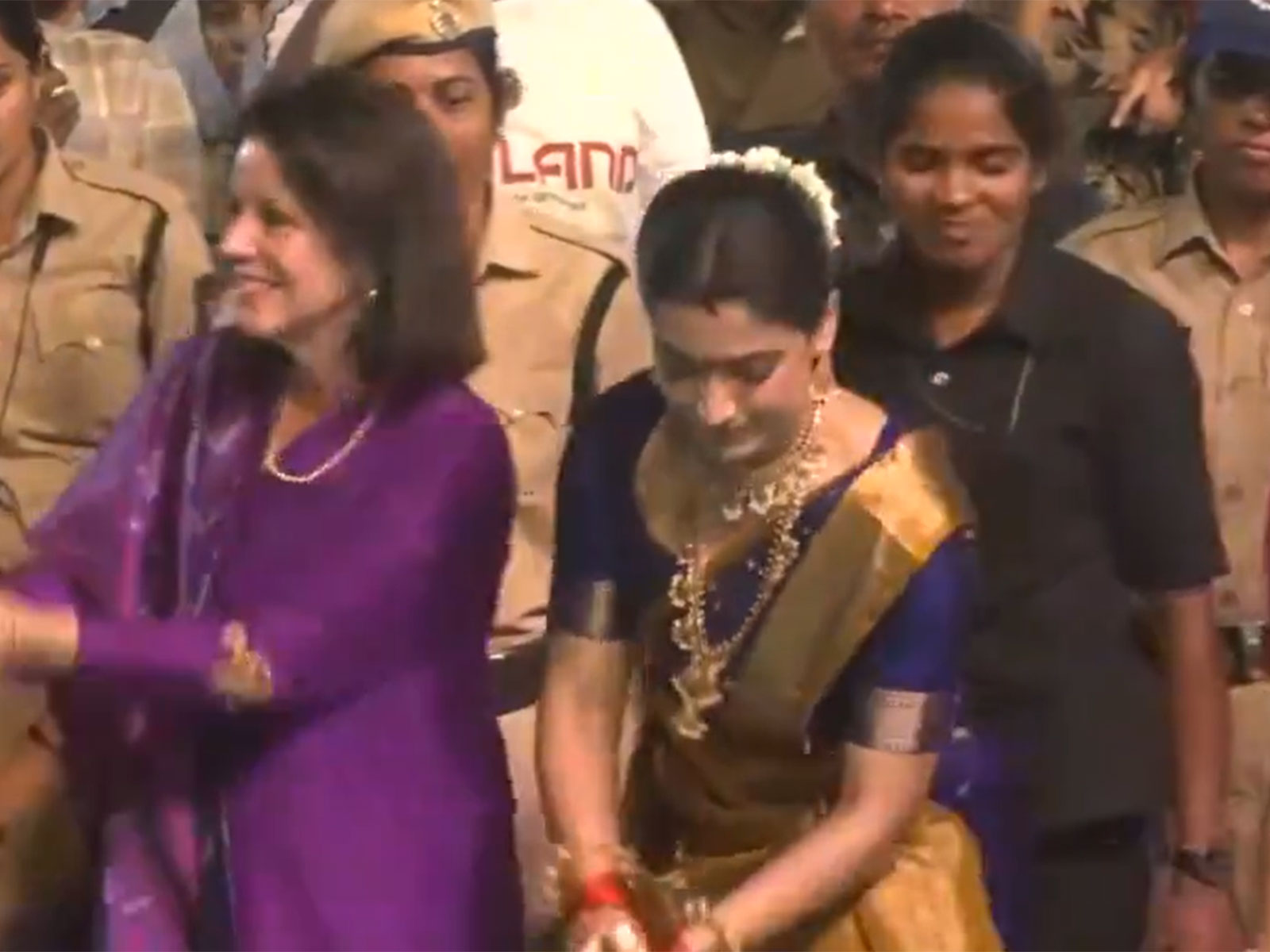Vijay Deverakonda, Rashmika Mandanna participate in grand Saddula Bathukamma celebrations (Photo/ANI) 