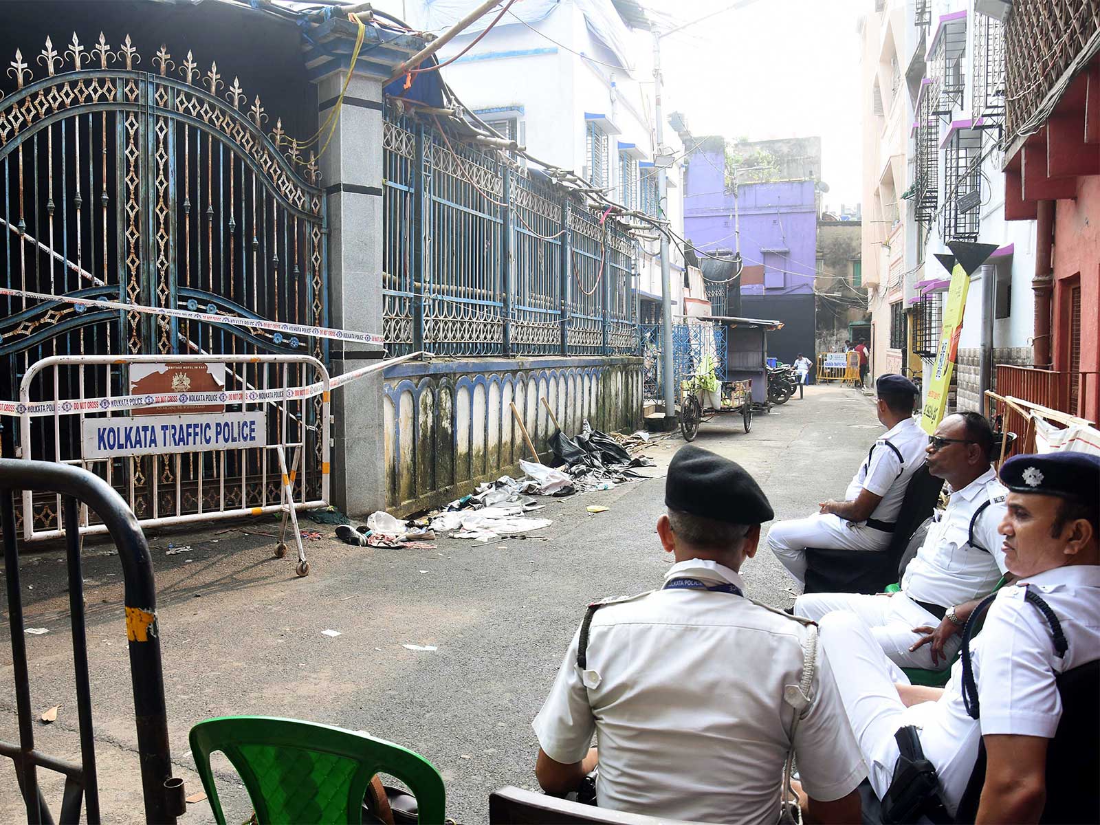 Durga Puja pandal stampede site in Kolkata (Photo/ANI)