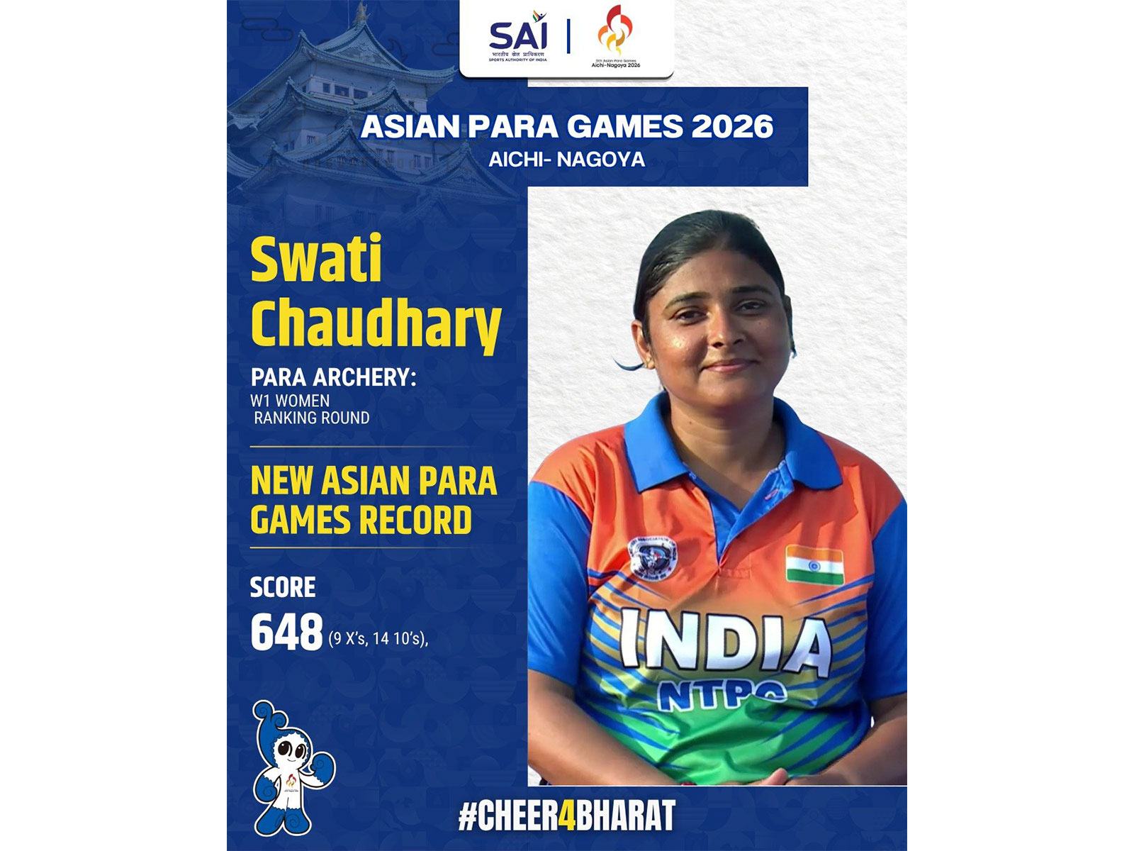 Swati Chaudhari (Photo: X/ @Media_SAI)