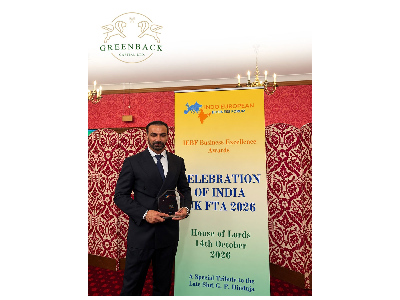 Amardeep Sharma Honoured for Banking Excellence at London's House of Lords