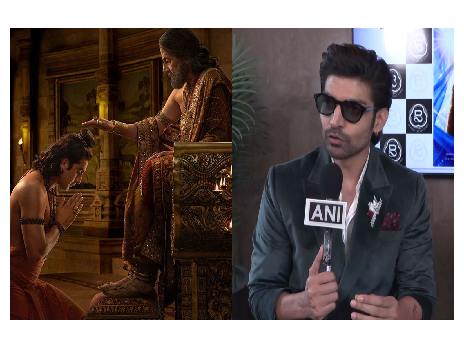 Gurmeet Choudhary (L) 'Ramayana' new poster (R) (Photo/ANI/Instagram@worldoframayana) 
