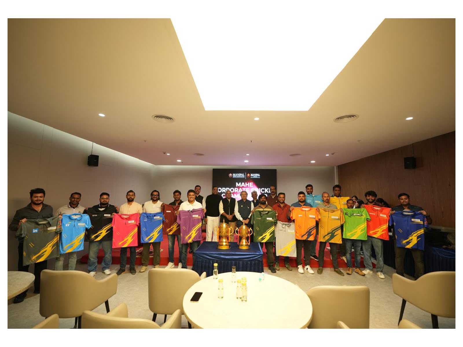 Mr. Avinash V. unveiled the trophy and Dr. Anand V, unveiled the jerseys in the presence of Dr. S. K. Rao, Dr. M. Veeraraghavan,, Dr. R. Prabhu, Dr. Harish Kumar and captains