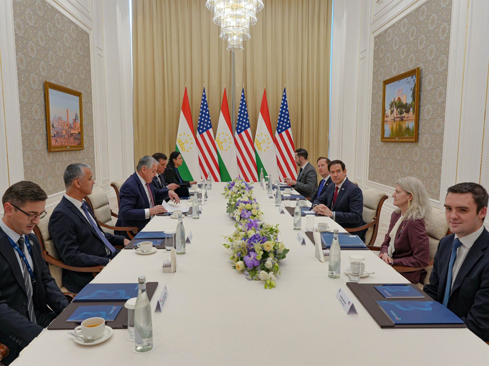 US Secretary of State Marco Rubio meets foreign ministers of C5 (Uzbekistan, Kazakhstan, Tajikistan, Turkmenistan and the Kyrgyz Republic) (Photo/X/@SecRubio)