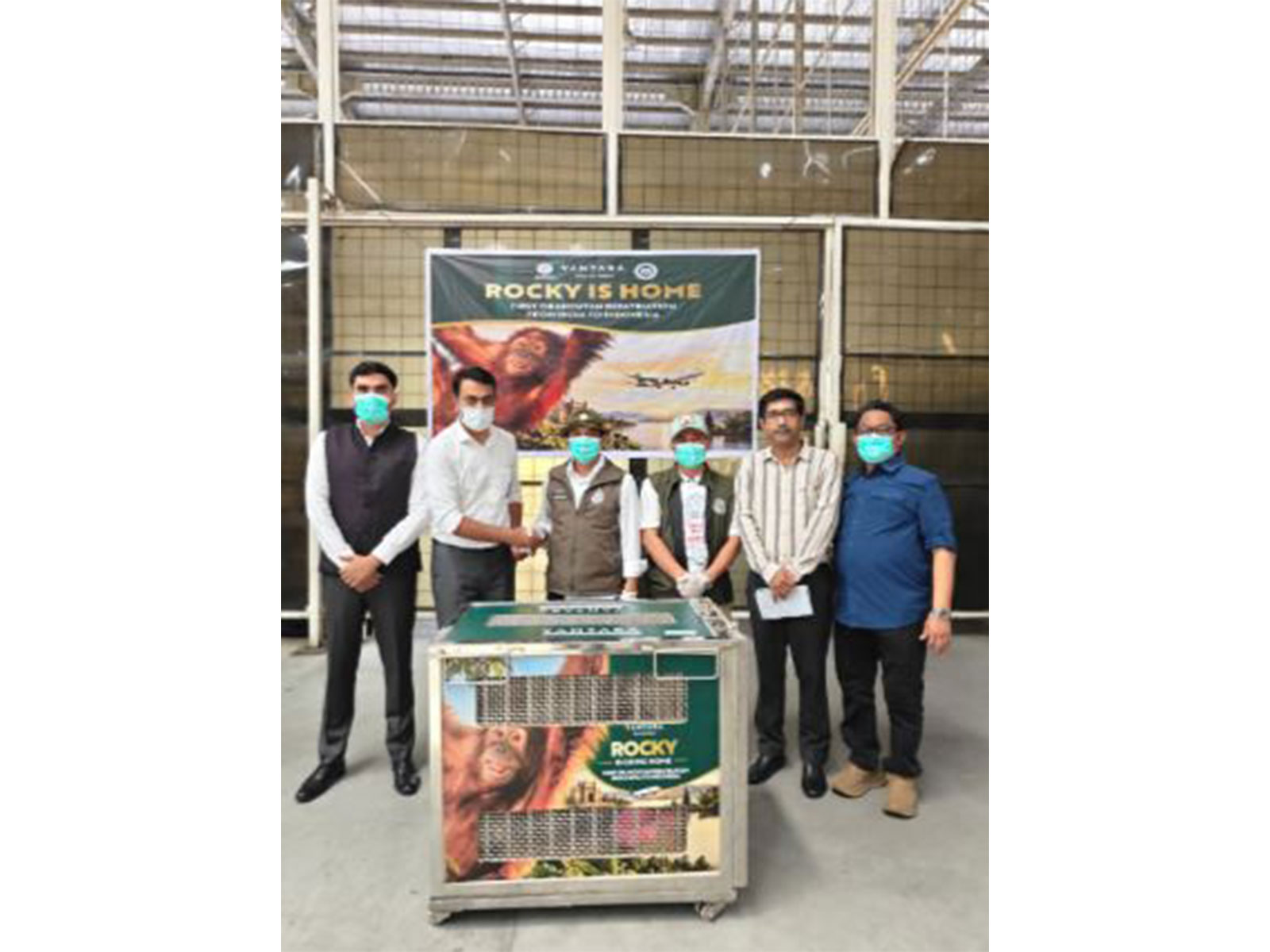 Handover ceremony at Kulanamu airport. Indonesian Minister of Forestry Raja Juli Anthoni together with Indian authorities (Photo/X/@IndianEmbJkt)