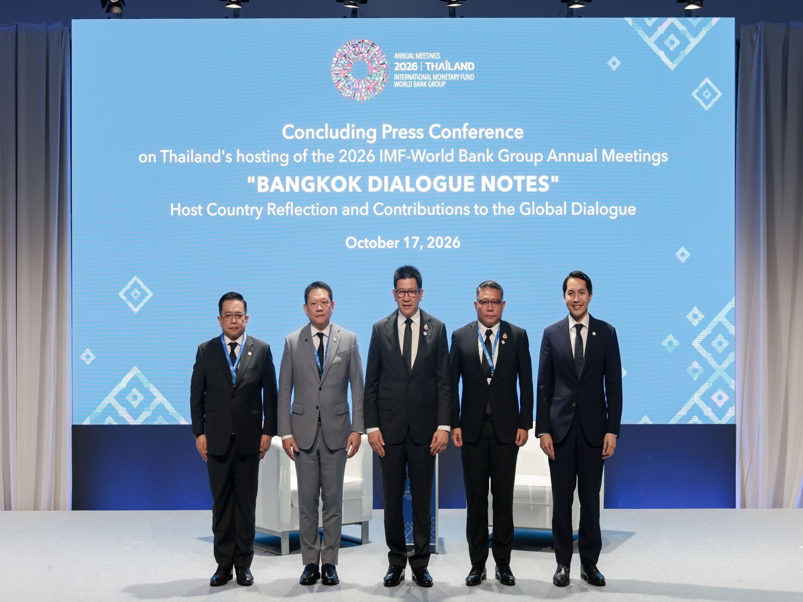 Thailand Makes History as Host of the 2026 IMF–World Bank Group Annual Meetings, Releases "Bangkok Dialogue Notes"