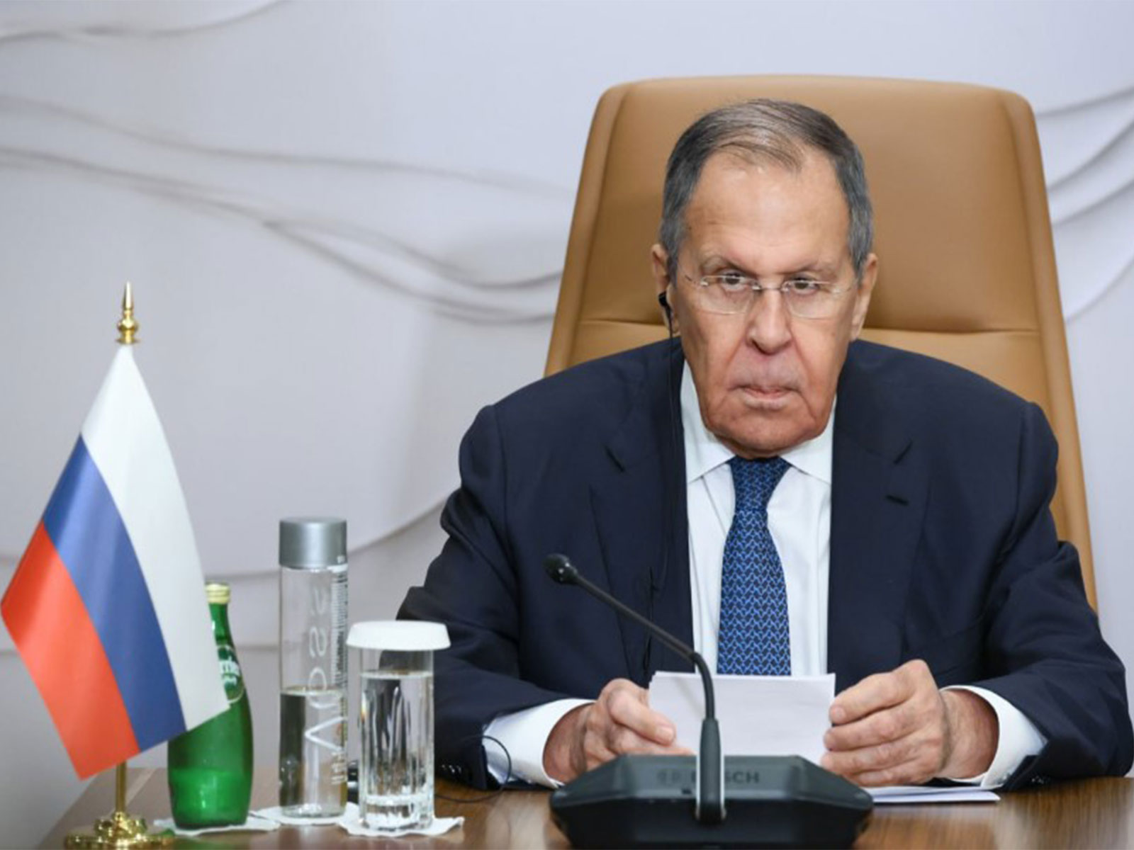 Russia's Foreign Minister Sergey Lavrov at a joint press conference with Foreign Minister of Iran Abbas Araghchi (Photo/X/@mfa_russia)