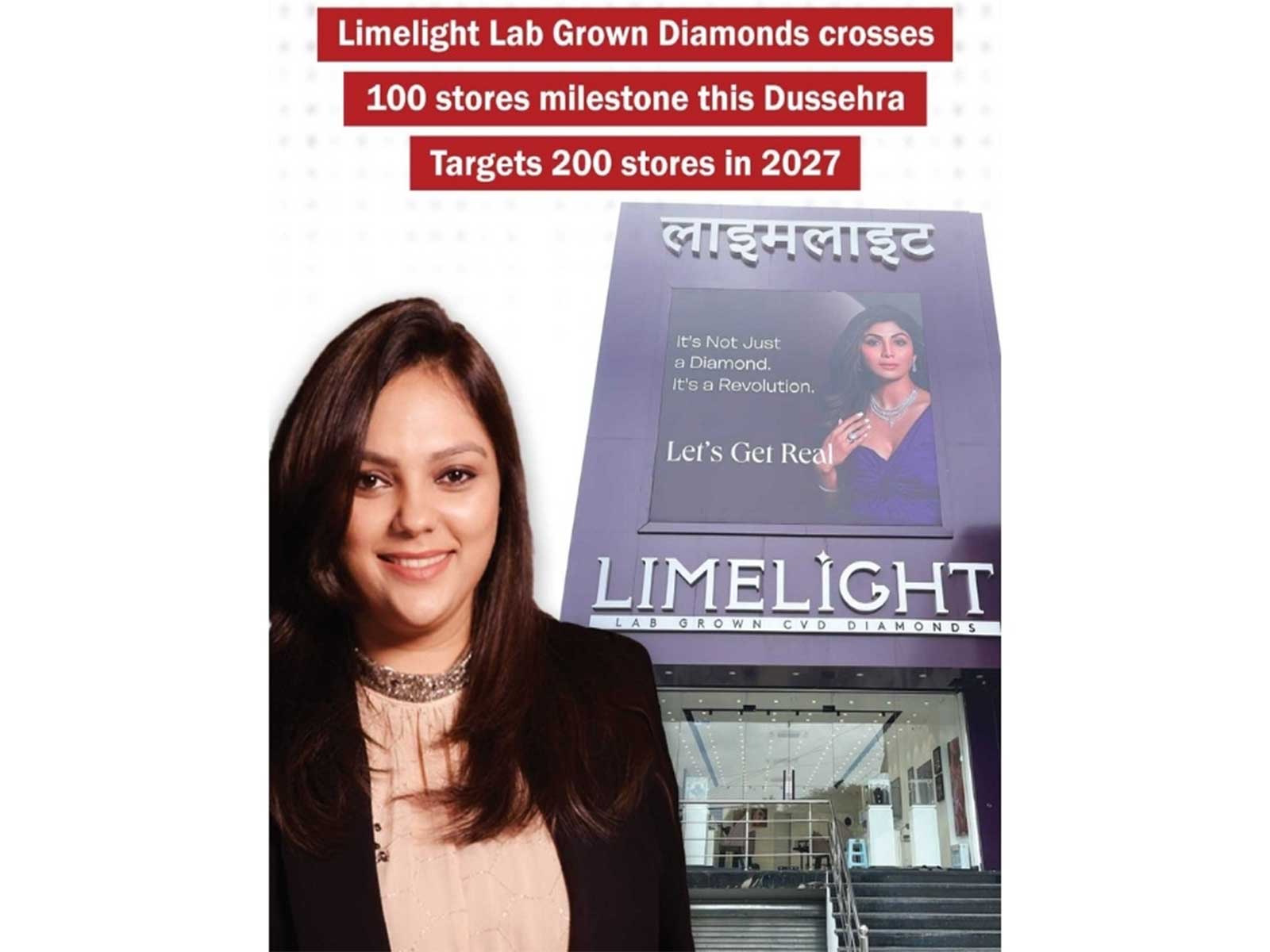 Limelight Lab Grown Diamonds crosses 100 Store Milestone this Dussehra, Targets 200 Stores in 2027