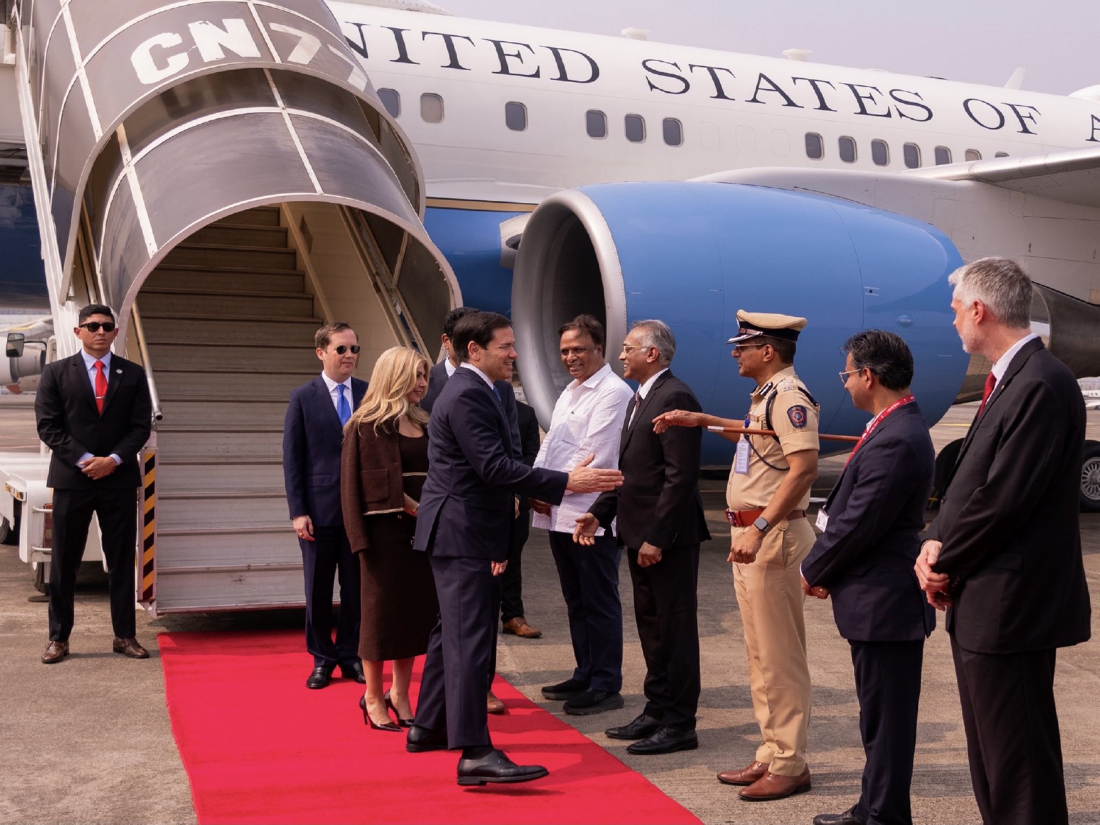 US State Secretary Marco Rubio arrives in Mumbai (Photo/X/@USAmbIndia)