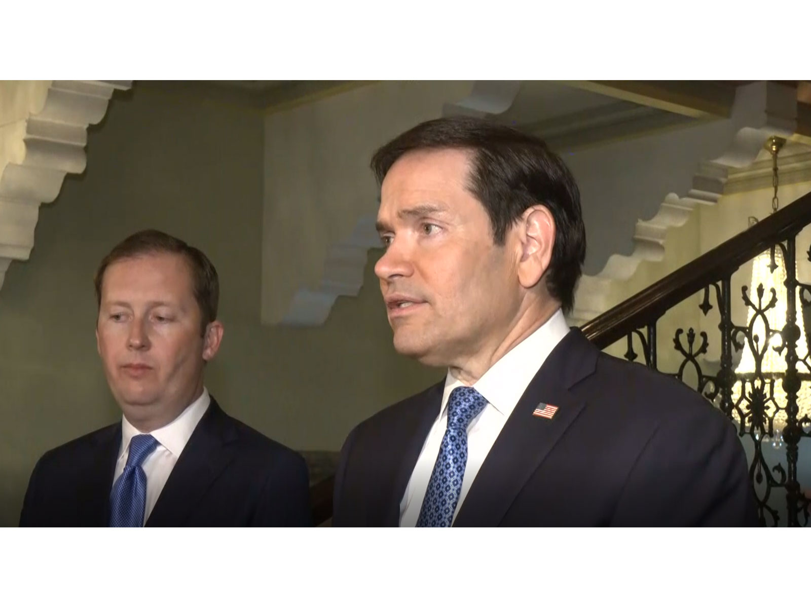 US Secretary of State Marco Rubio speaking to reporters during his visit to Mumbai (Photo/ANI)