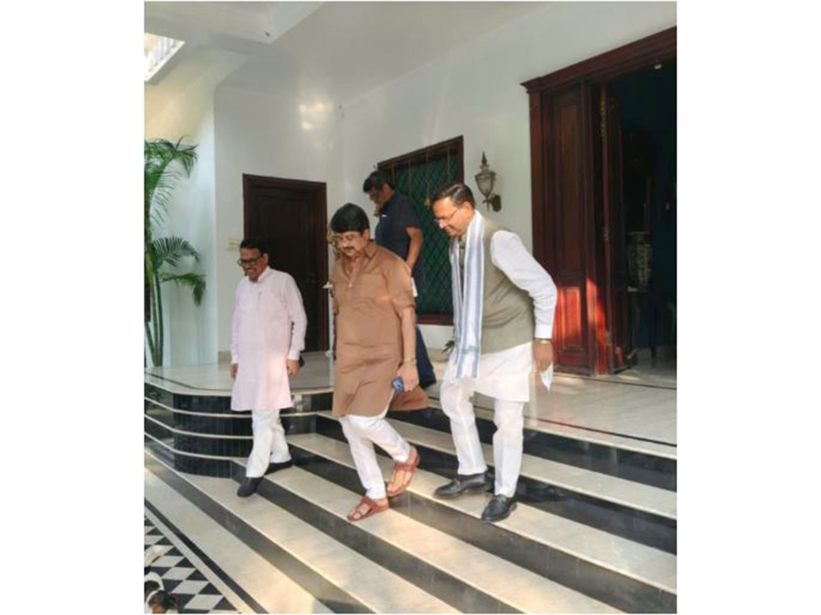 Pankaj Chaudhary with Raghuraj Pratap Singh (Photo:X/@JSDL_Official)
