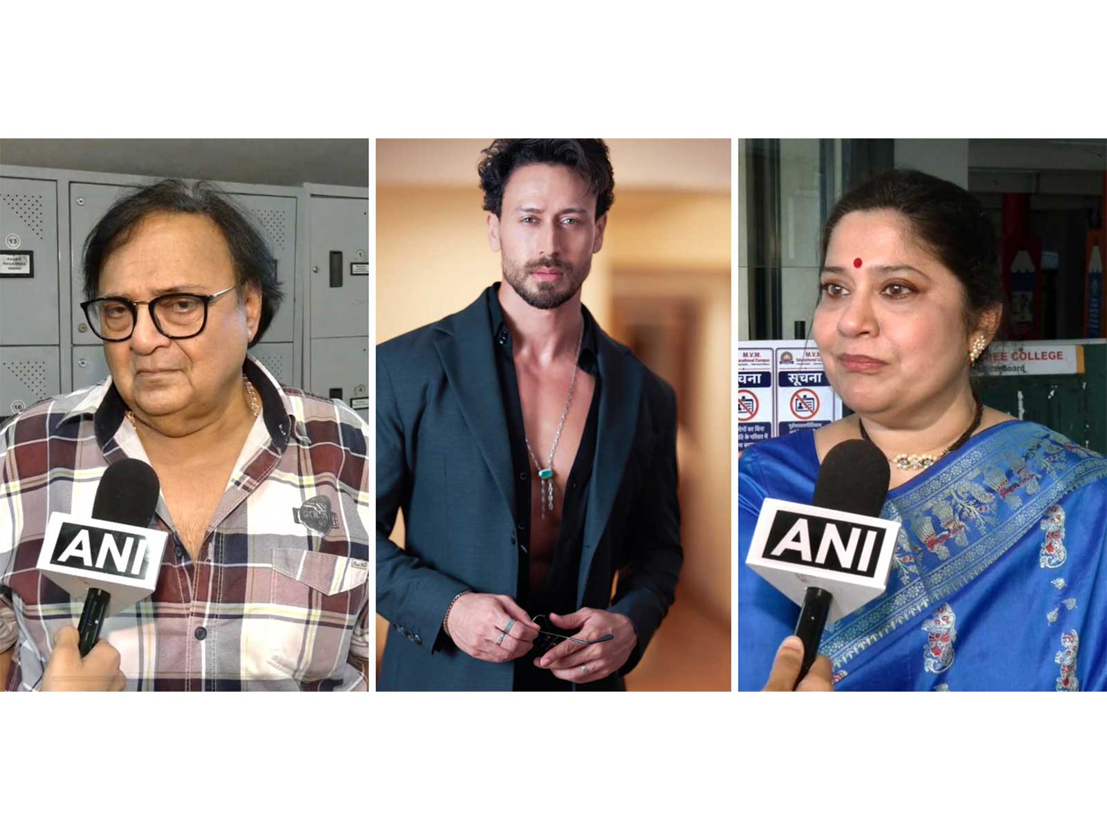 Rakesh Bedi, Tiger Shroff, Renuka Shahane (Photo/ANI,Instagram@tigerjackieshroff, ANI)