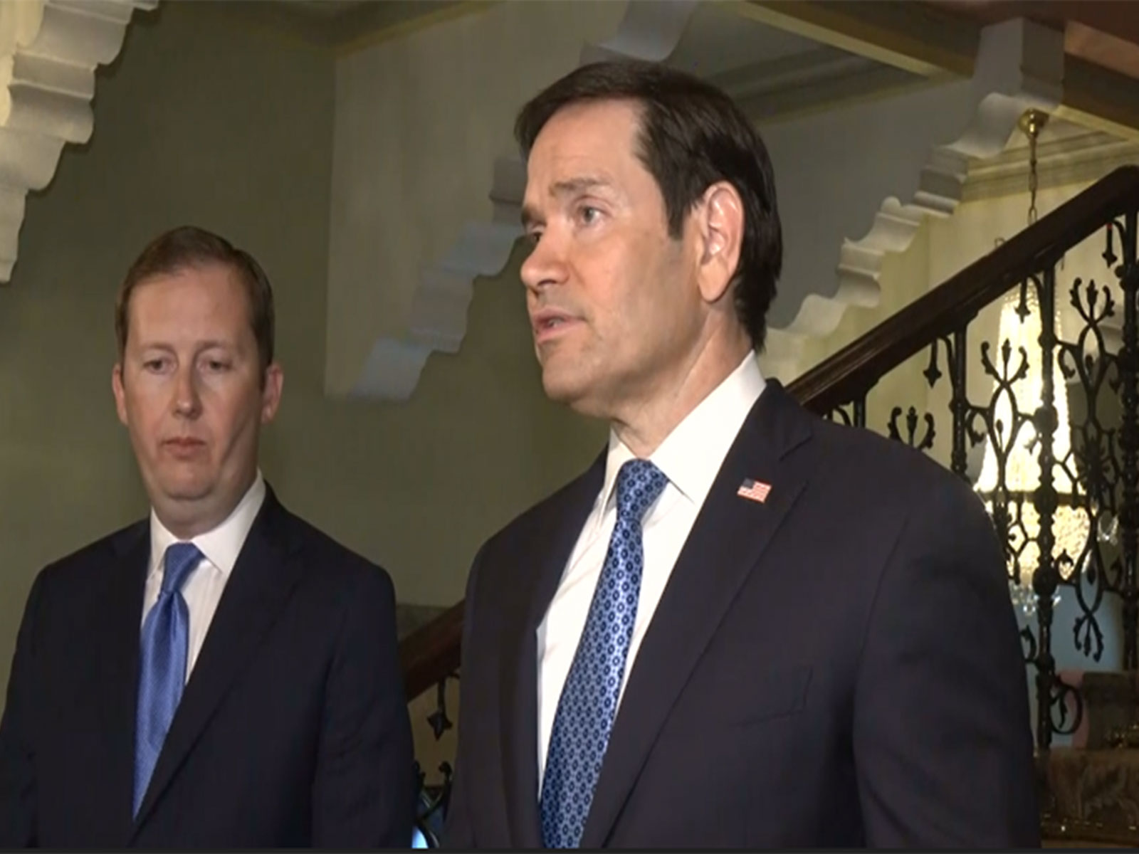 US Secretary of State Marco Rubio speaking to reporters during his visit to Mumbai (Photo/ANI)