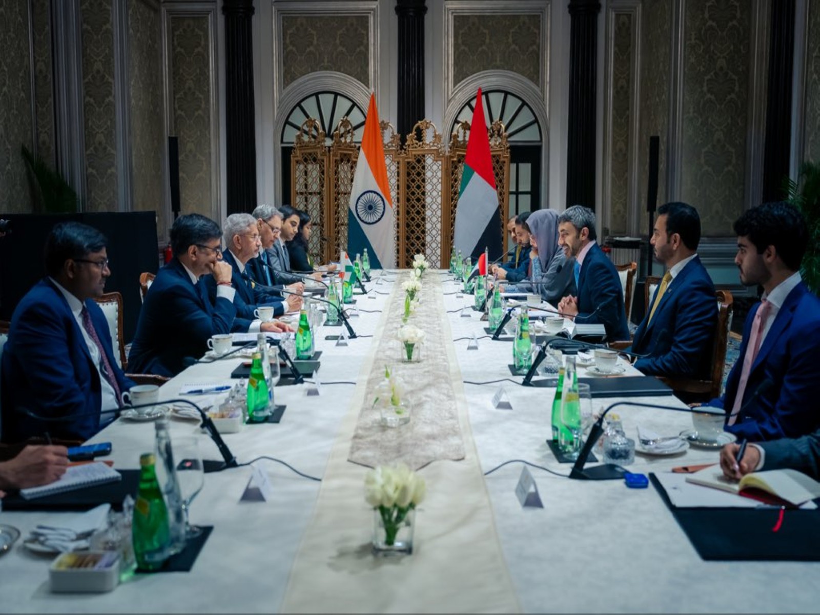 External Affairs Minister S Jaishankar holds bilateral talks with his UAE counterpart Sheikh Abdullah Bin Zayed Al Nahyan (Photo/X/@DrSJaishankar)