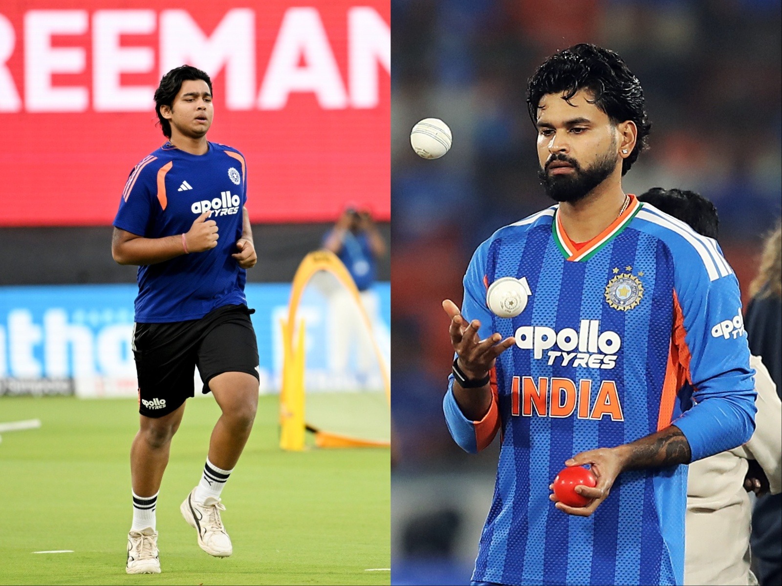 Vaibhav Sooryavanshi (L) and Shreyas Iyer. (Photo: ANI)