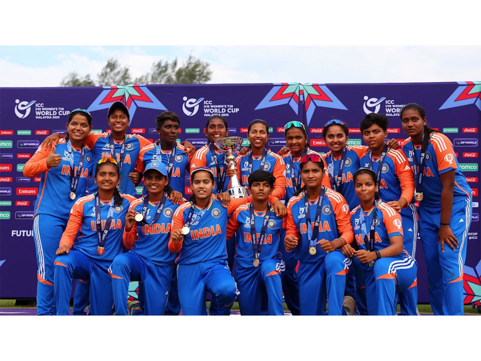 Team India with the ICC U19 Women's T20 World Cup. (Photo: ICC official website)
