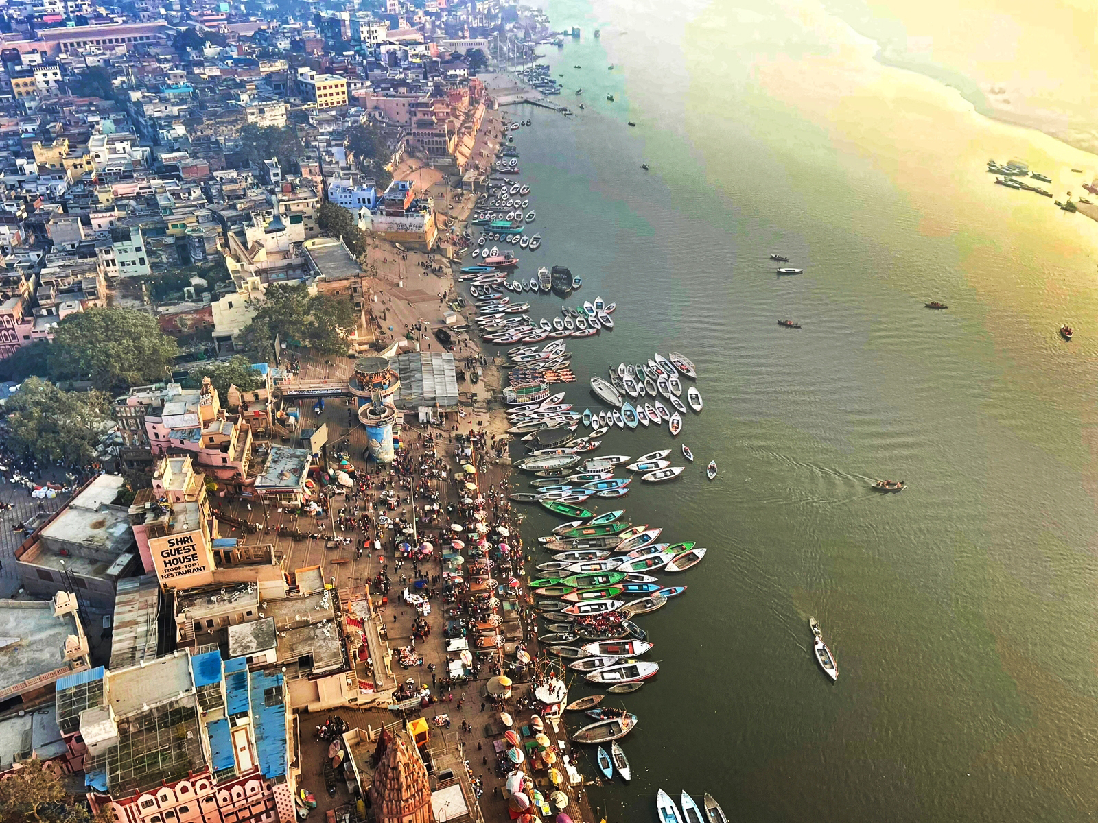 An aerial view of Kashi Ghat. (Photo-ANI)