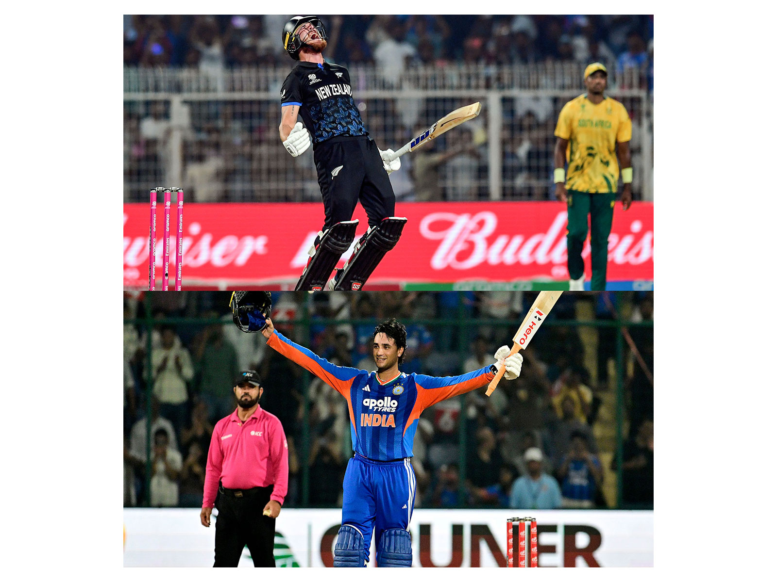 Finn Allen and Abhishek Sharma. (Photo: ANI)