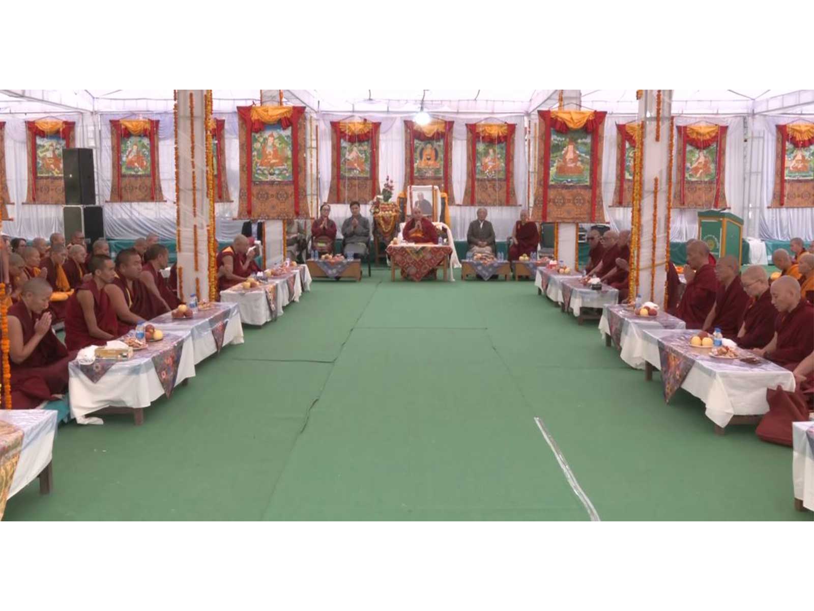 Tibetan Buddhist nuns attend the 9th Geshema degree graduation ceremony in Dharamshala (Photo/ANI)