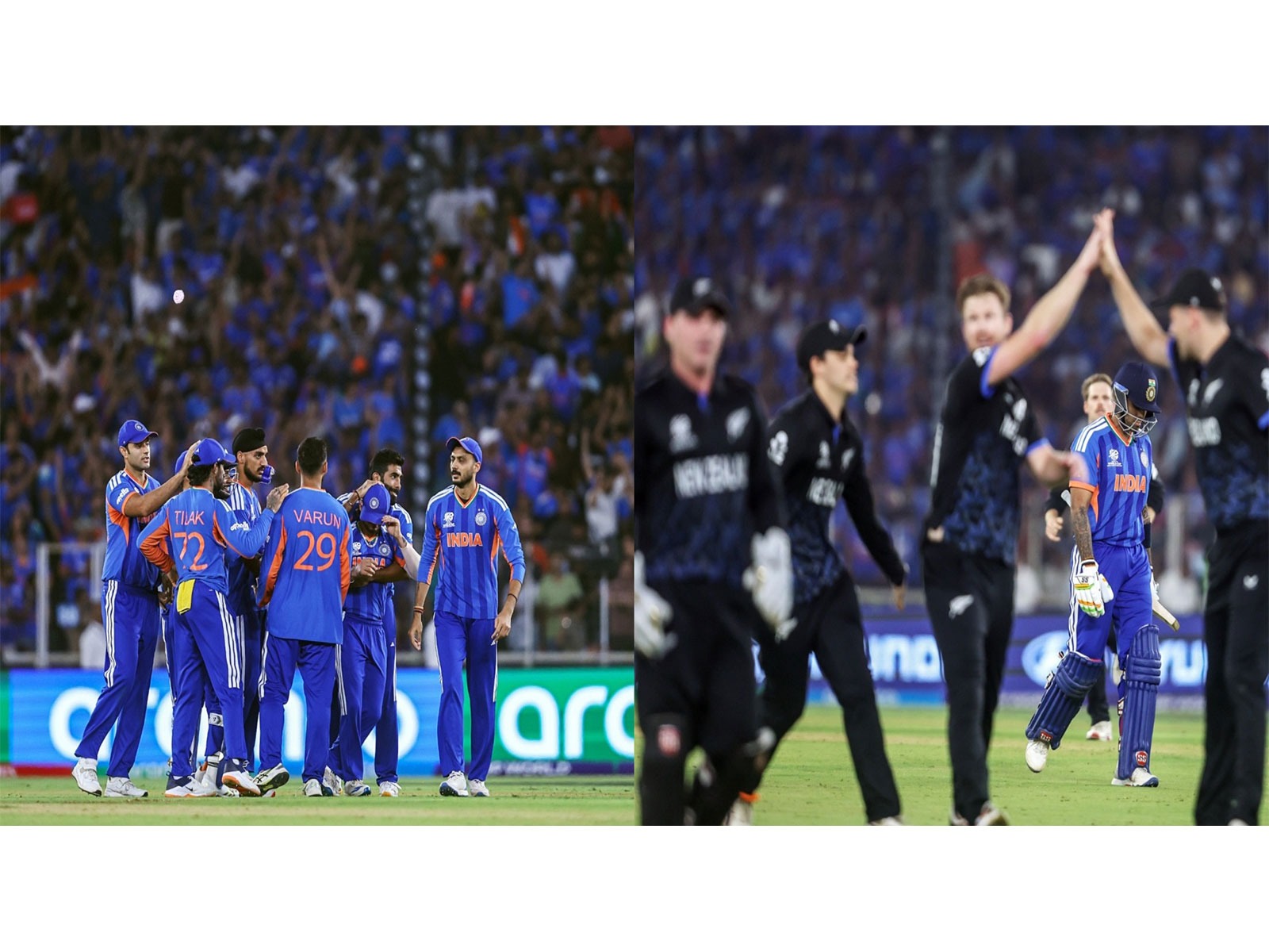 India and New Zealand players. (Photo/ANI)