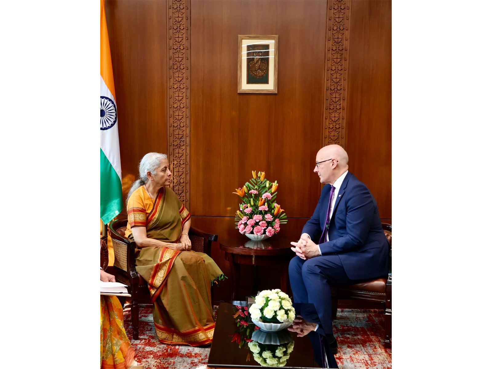 Nirmala Sitharaman and Scotland First Minister John Swinney (Photo/@MinFin)