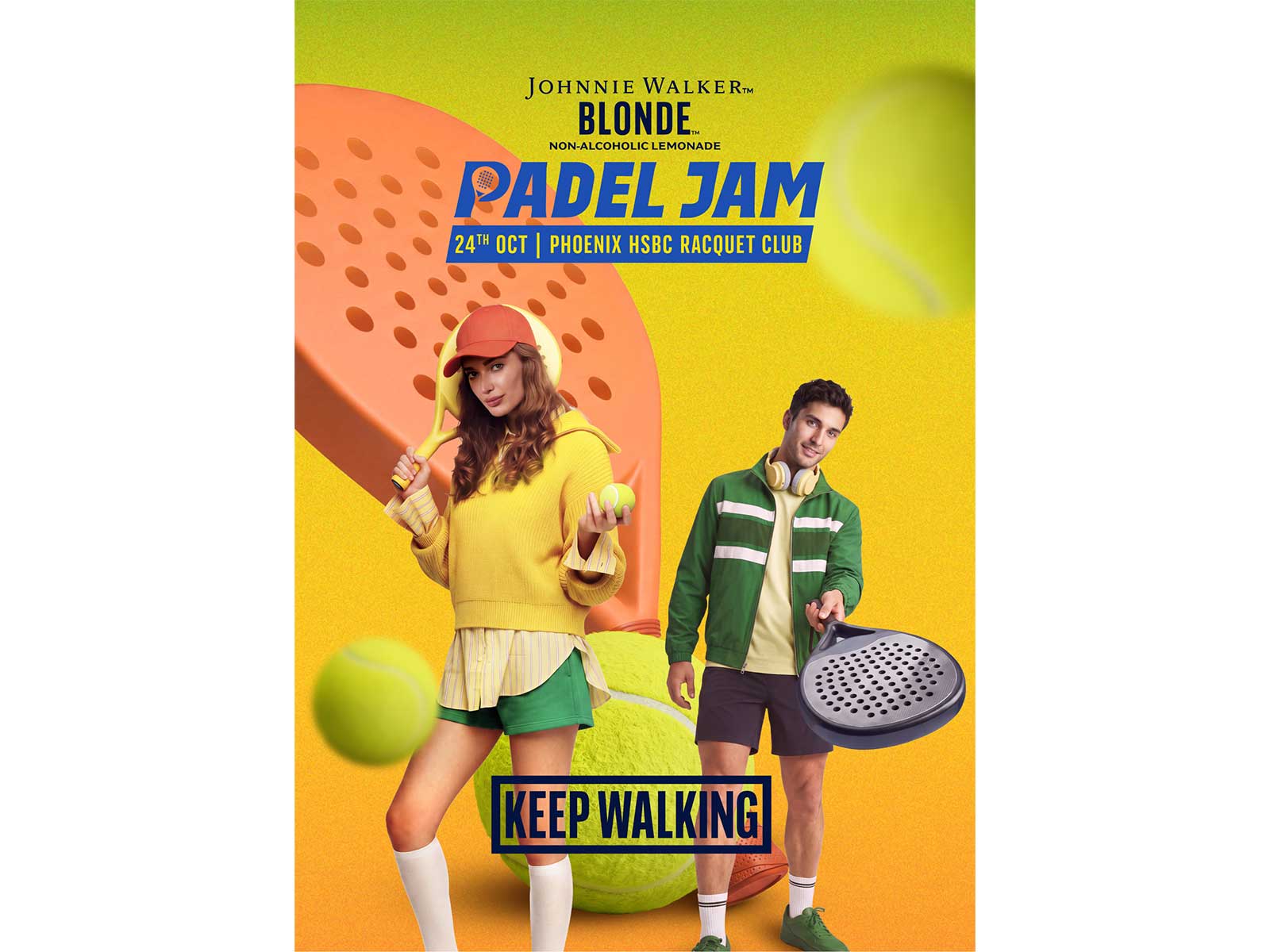 Johnnie Walker Blonde Non-Alcoholic Lemonade marks its foray into padel with an exhibition match in Mumbai on 24 October 2026.