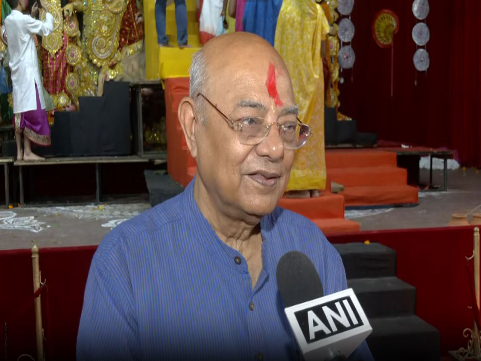 Naya Delhi Kalibari Sarbojonin Durga Puja Samity president Gautam Bose (Photo/ANI)