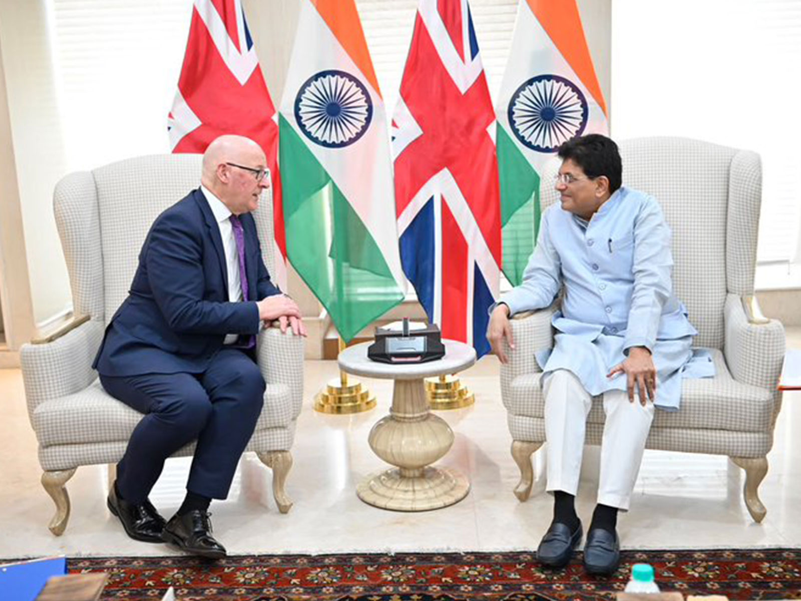 Union Minister Piyush Goyal meets Scotland’s First Minister John Swinney to discuss trade and investment ties (Photo/X@PiyushGoyal)