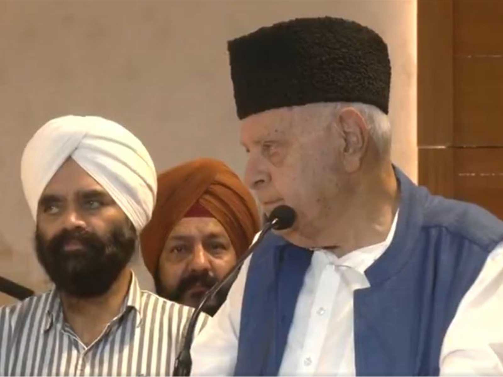 Jammu and Kashmir National Conference (JKNC) president Farooq Abdullah (Photo/ANI)