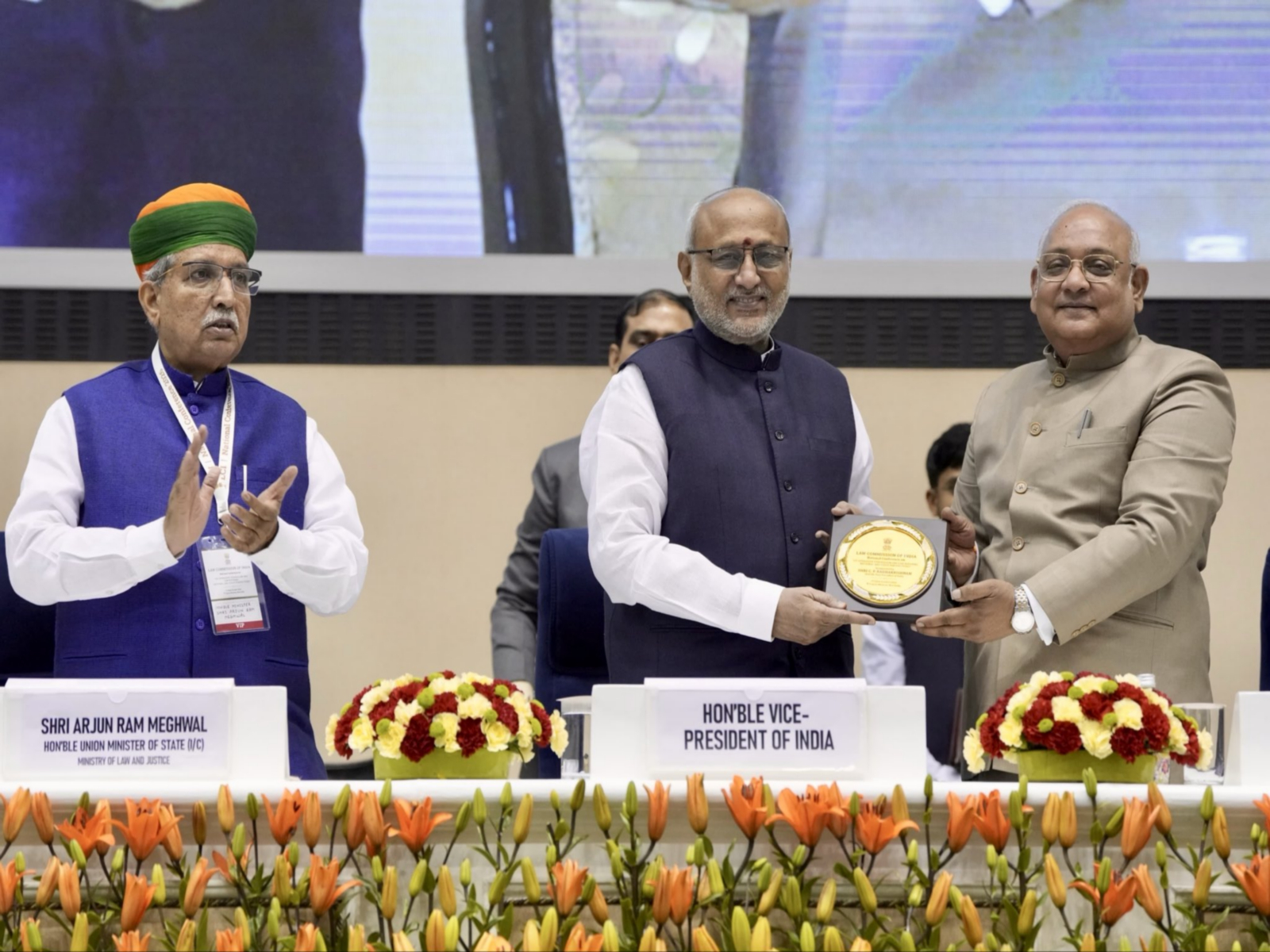 Vice President CP Radhakrishnan at Law Commission of India's National Conference (Photo/X/@VPIndia)