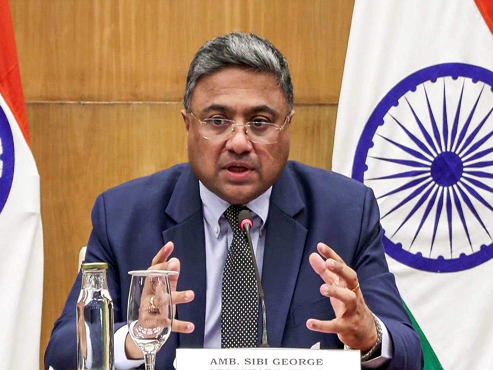 MEA Secretary (West) Sibi George (Photo/ANI)