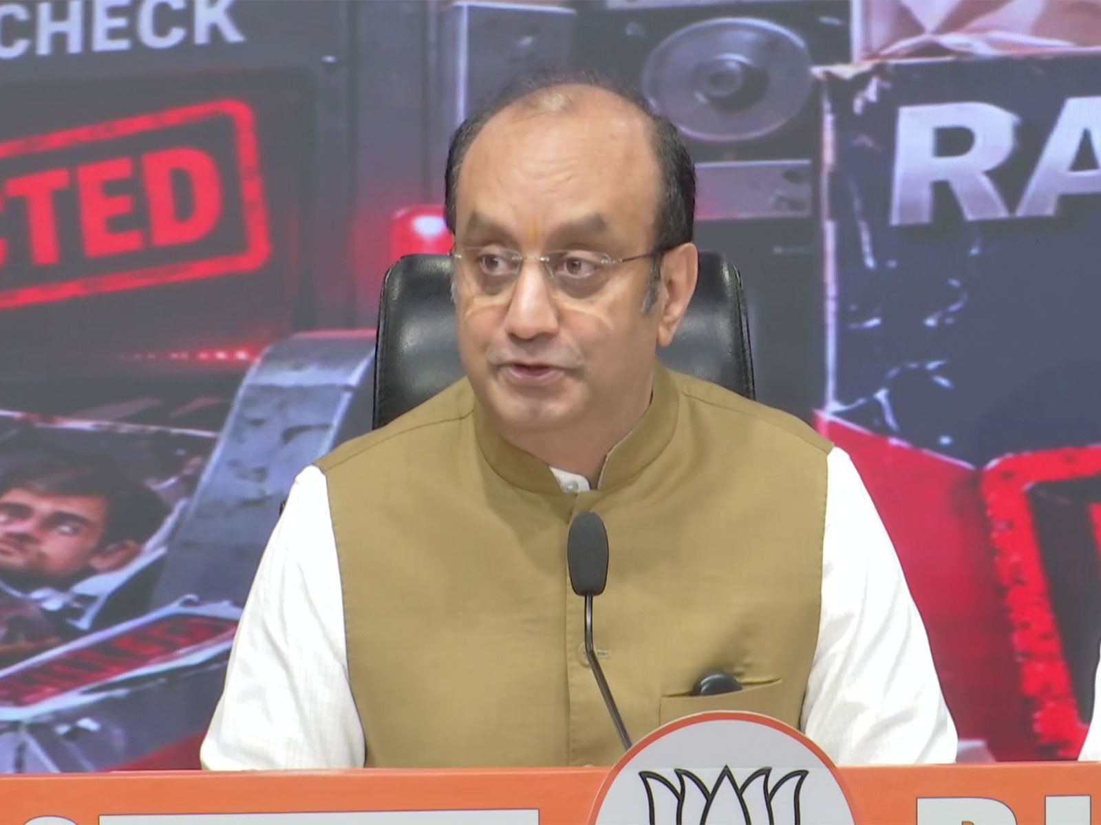 BJP national spokesperson Sudhanshu Trivedi (Photo/ANI)