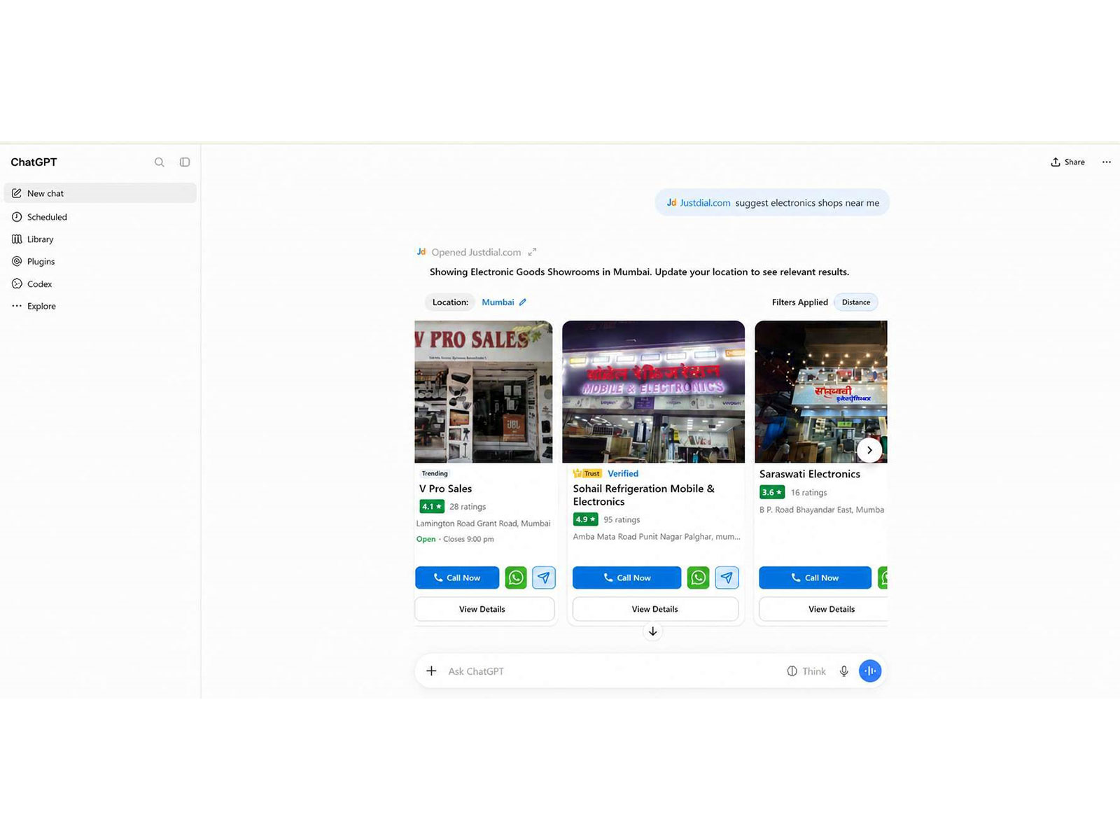 The integration lets users find local businesses through conversations and access real-time information, verified ratings and service details