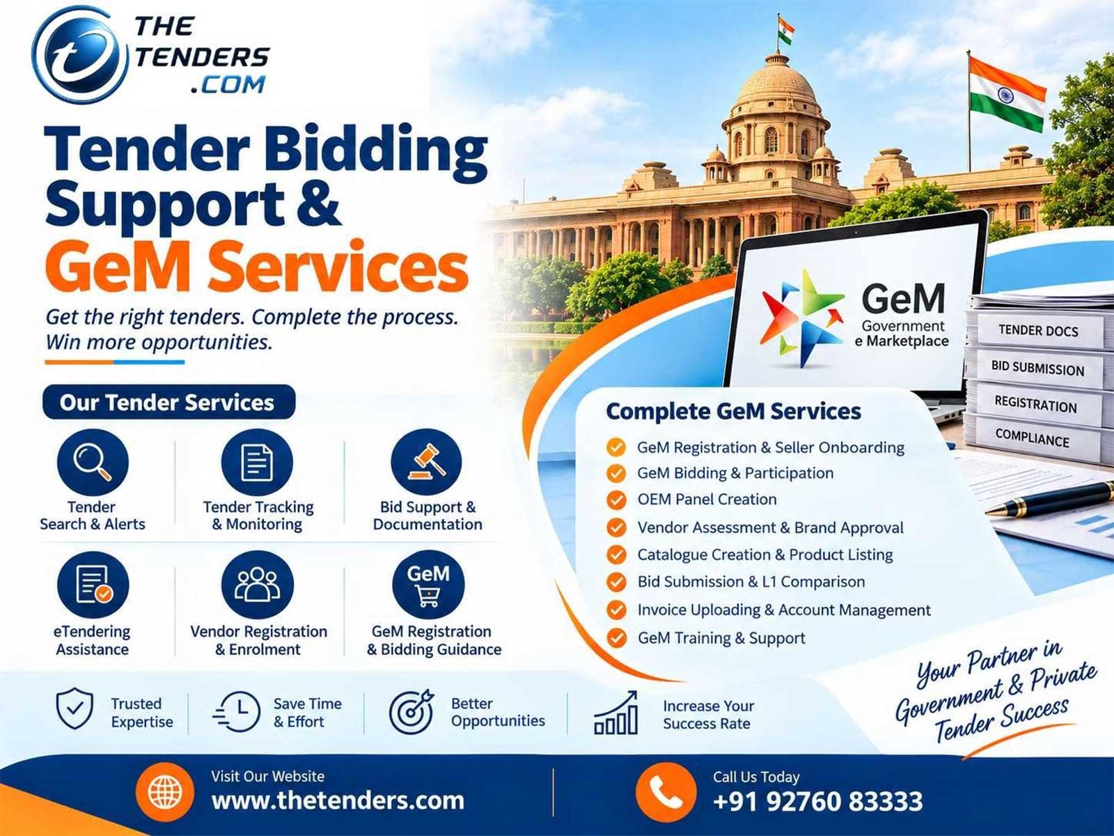 TheTenders Offers Comprehensive Tender Bidding Support and GeM Portal Services to Help Businesses Access Government Opportunities