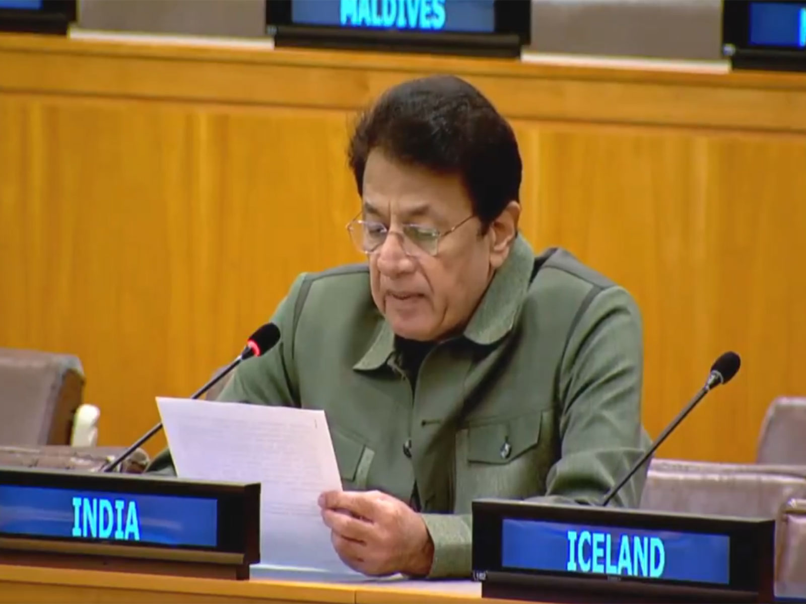BJP MP Arun Govil addresses an interactive dialogue with the United Nations Special Rapporteur
