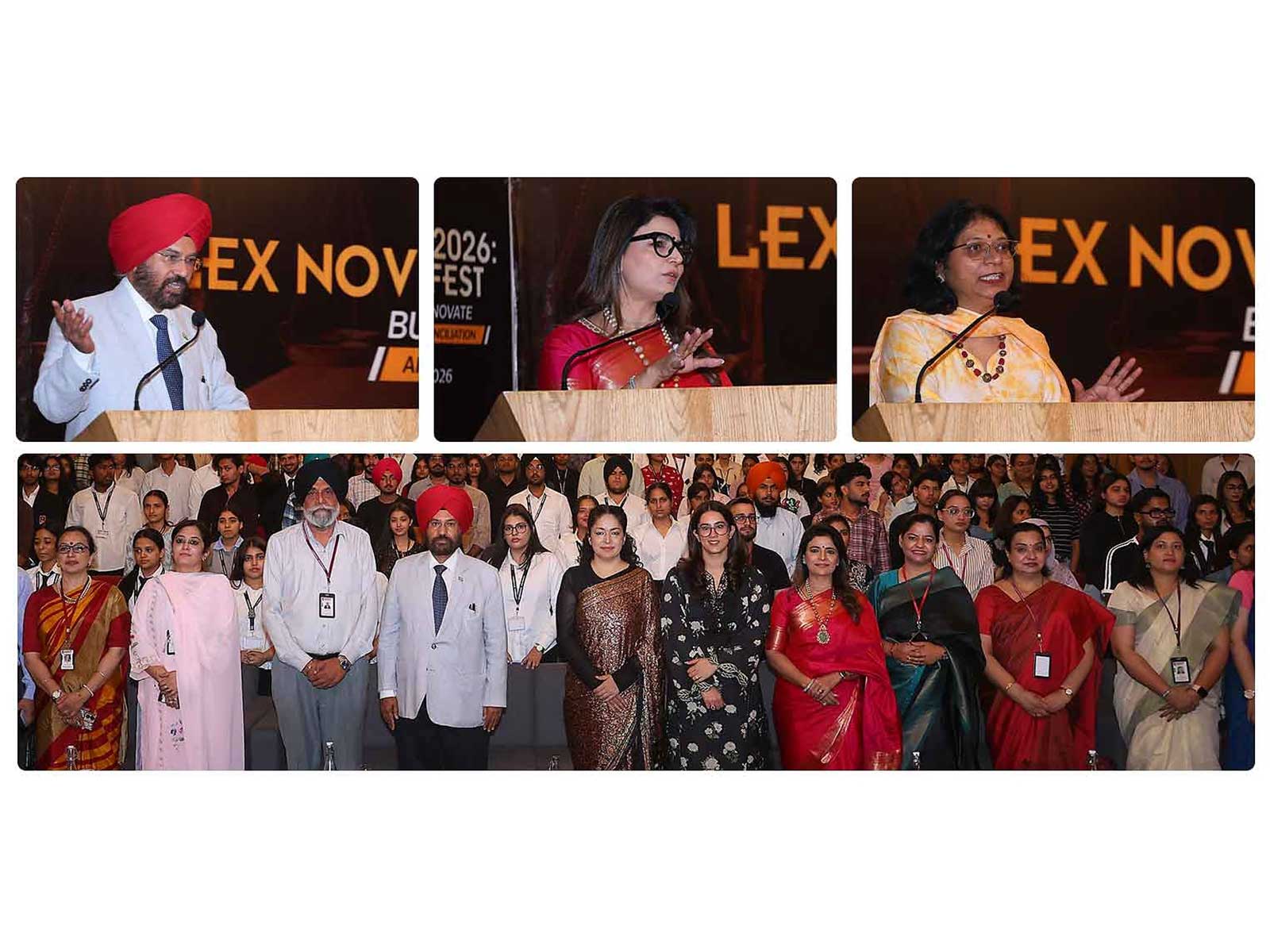 Eminent legal luminaries, Judicial experts & other dignitaries during the inauguration of LEX NOVA 2026 – The Law Fest at Chandigarh University