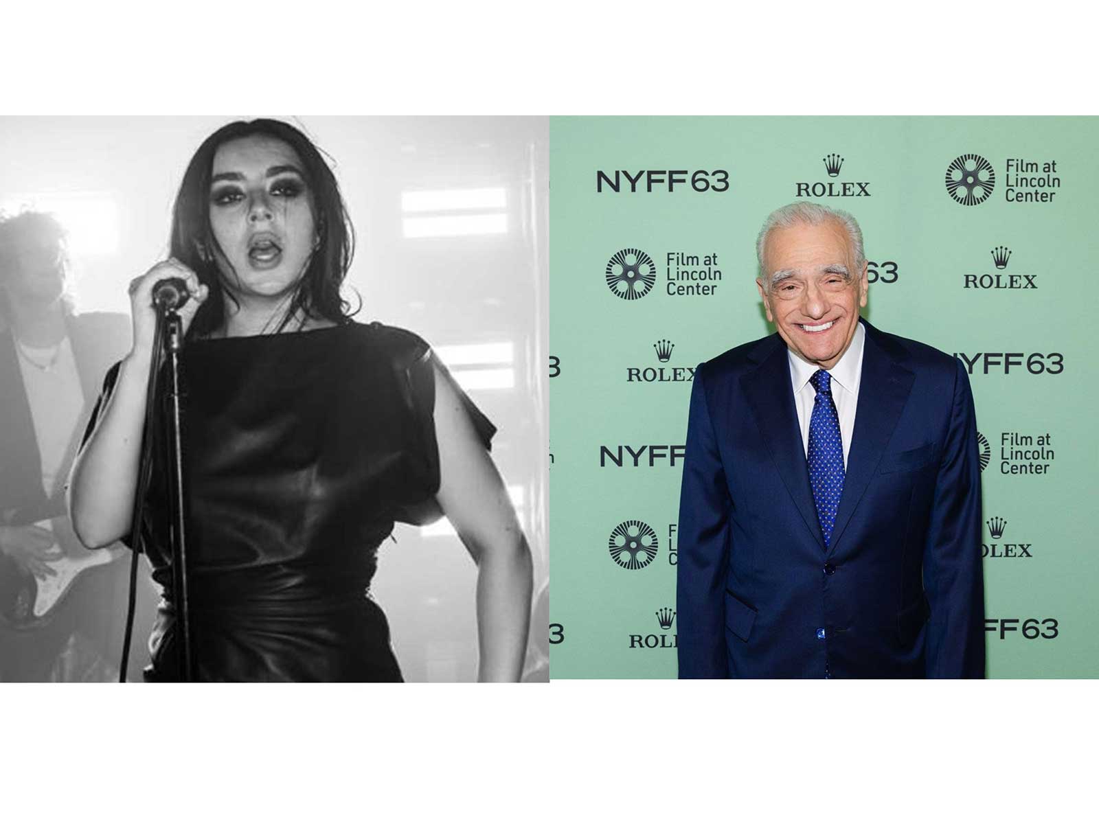 Singer Charli XCX (Photo/Instagram@CharliXCX) and Martin Scorsese (Photo/Instagram/@martinscorsese_)